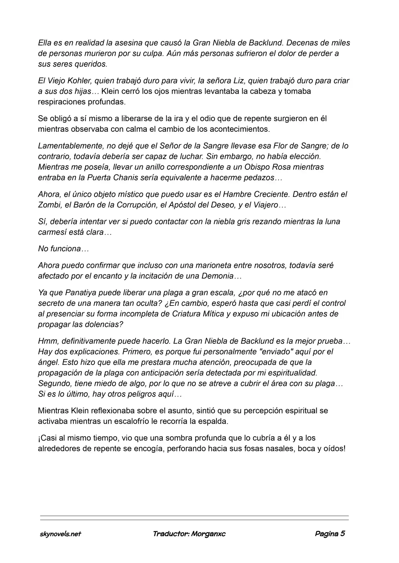 Lord Of The Mysteries (Novela) - Capítulo 835 - Página 5 - LectorTMOo