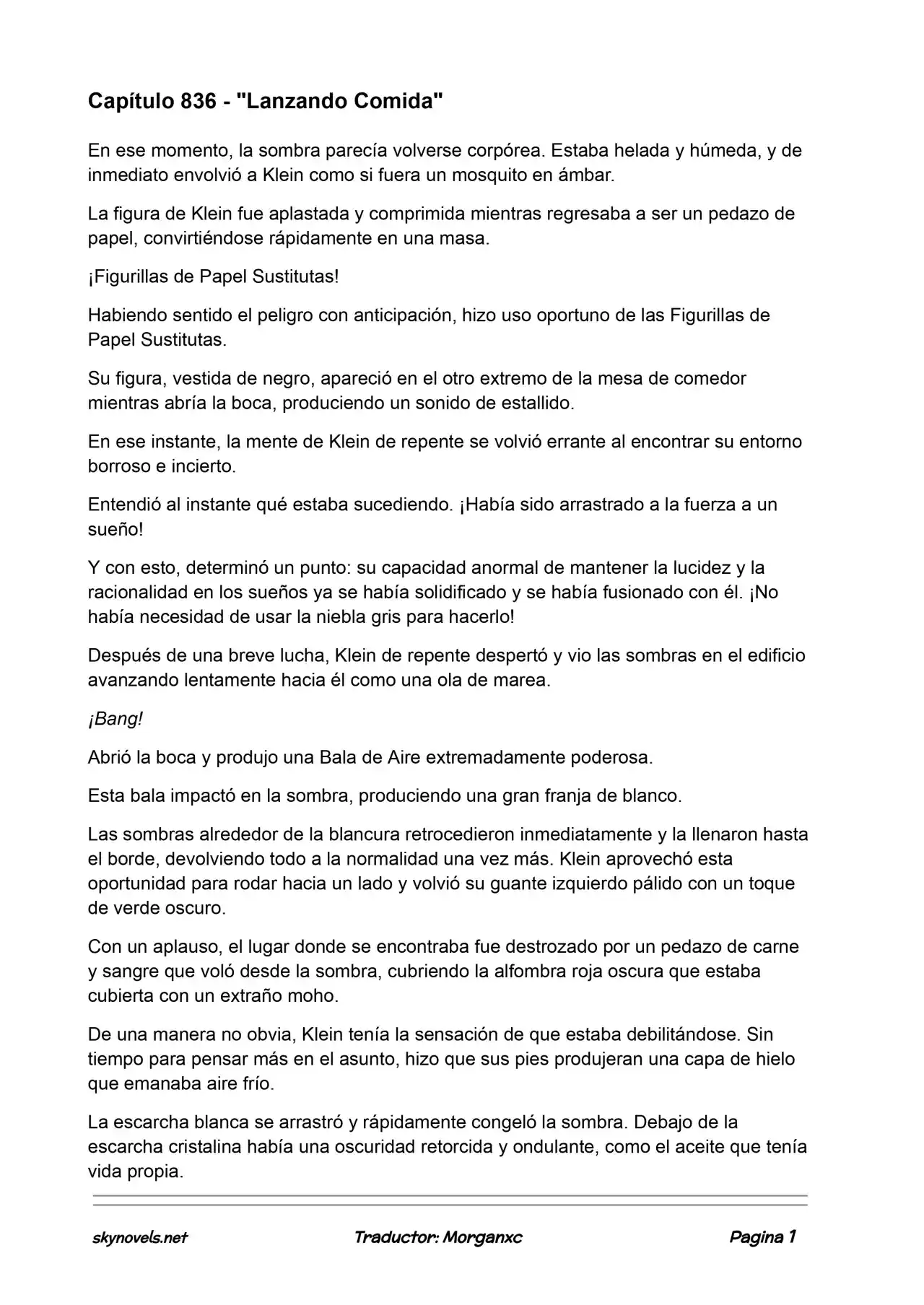 Lord Of The Mysteries (Novela) - Capítulo 836 - Página 1 - LectorTMOo