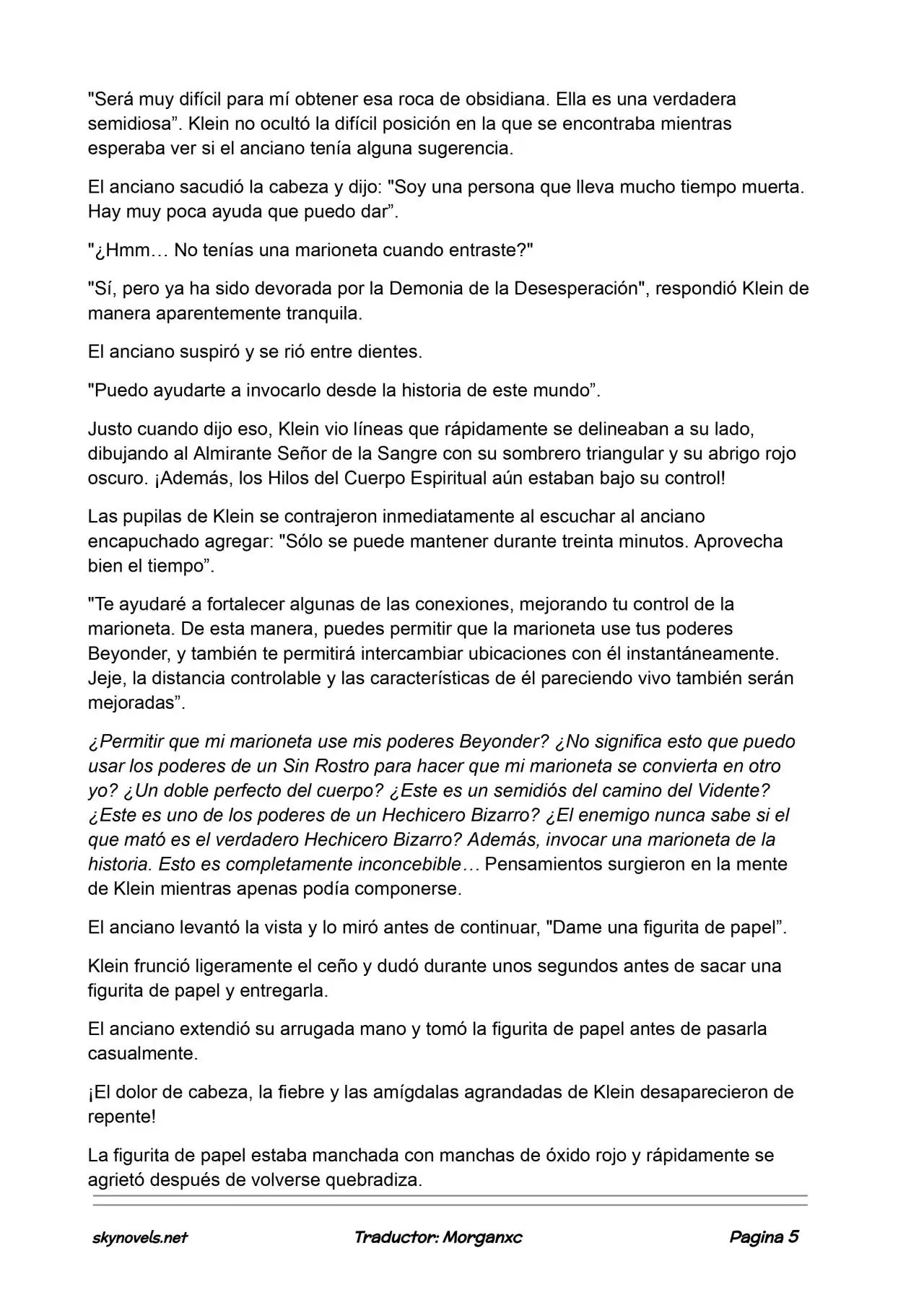 Lord Of The Mysteries (Novela) - Capítulo 838 - Página 5 - LectorTMOo