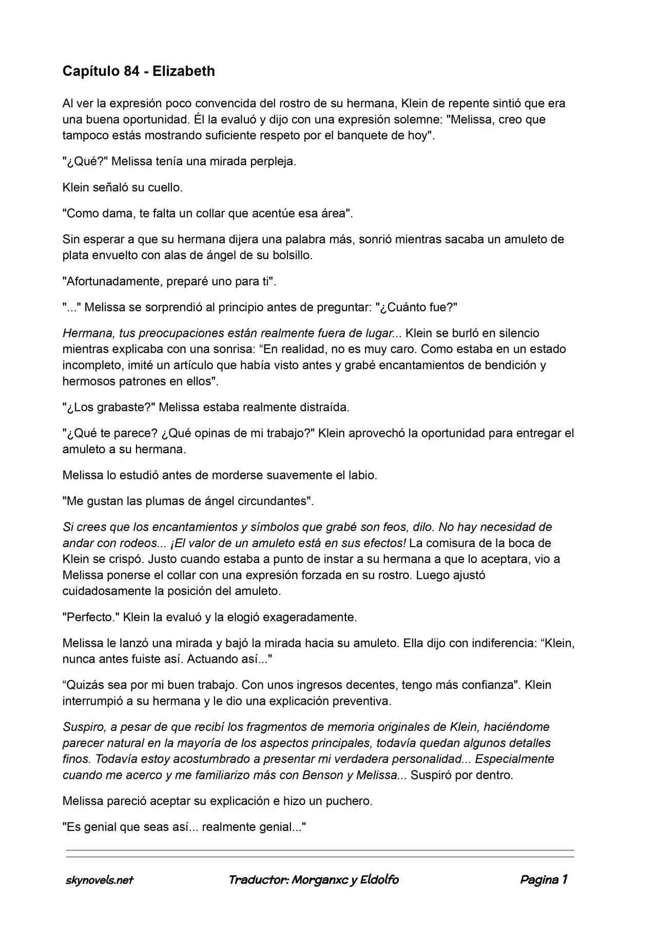 Lord Of The Mysteries (Novela) - Capítulo 84 - Página 1 - LectorTMOo