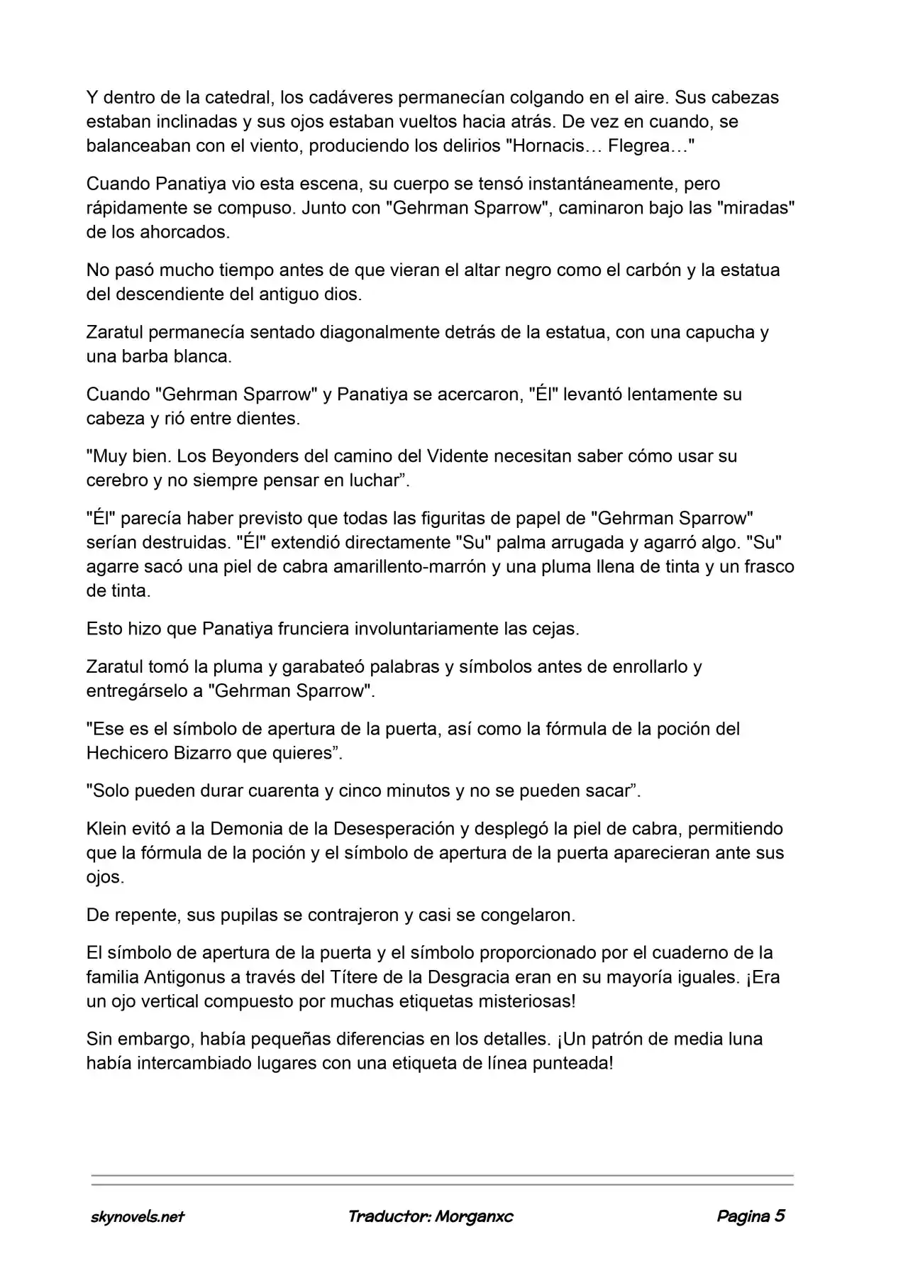 Lord Of The Mysteries (Novela) - Capítulo 841 - Página 5 - LectorTMOo