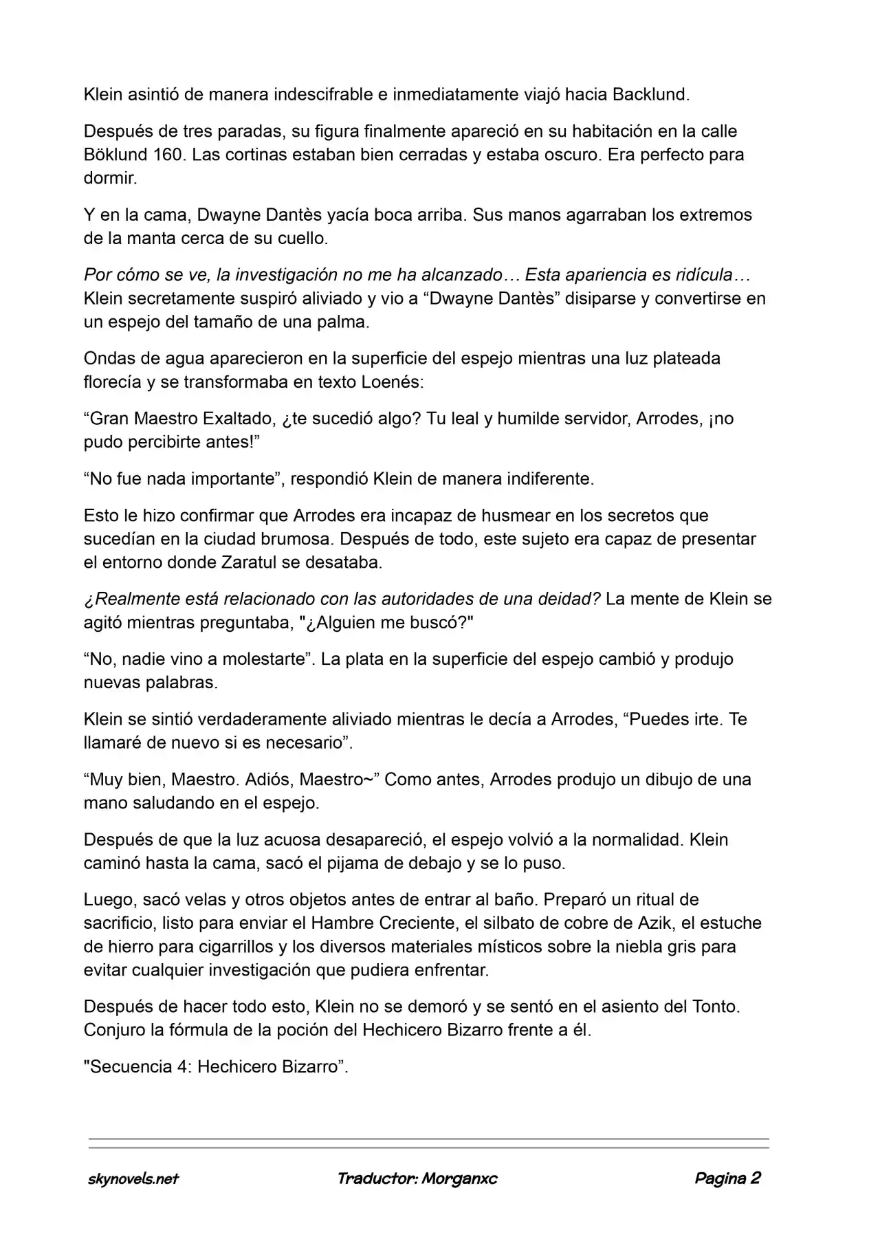 Lord Of The Mysteries (Novela) - Capítulo 845 - Página 2 - LectorTMOo