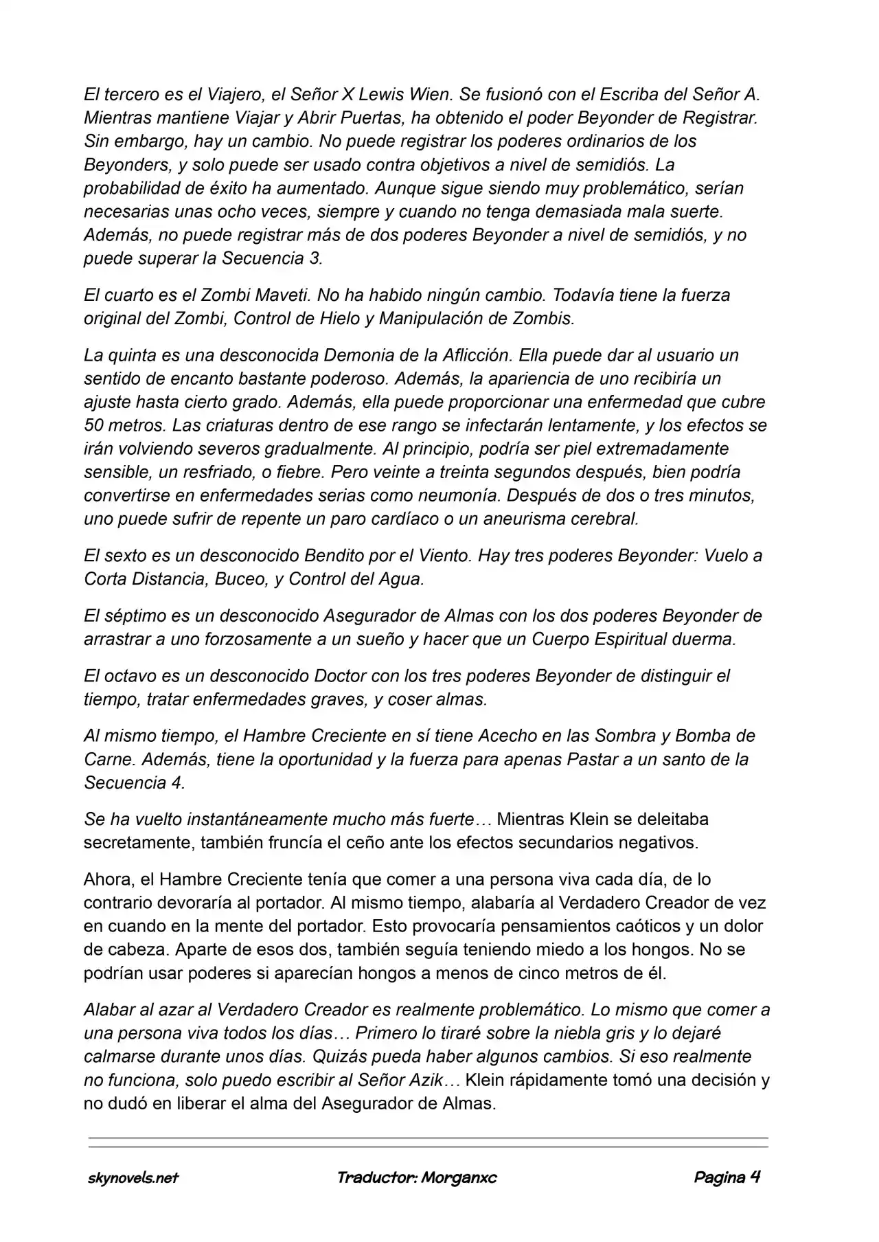 Lord Of The Mysteries (Novela) - Capítulo 845 - Página 4 - LectorTMOo
