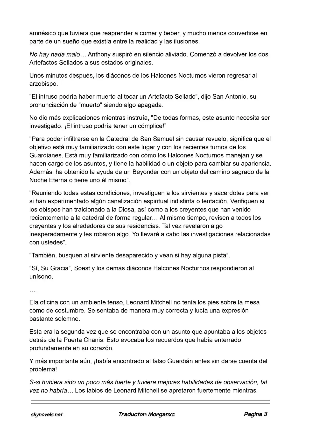 Lord Of The Mysteries (Novela) - Capítulo 846 - Página 3 - LectorTMOo