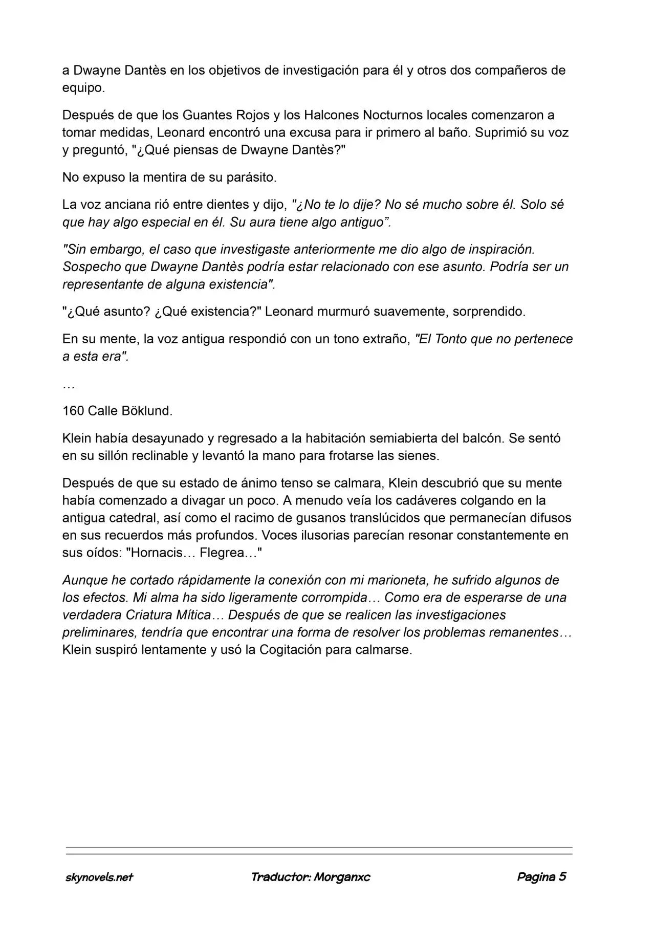 Lord Of The Mysteries (Novela) - Capítulo 846 - Página 5 - LectorTMOo