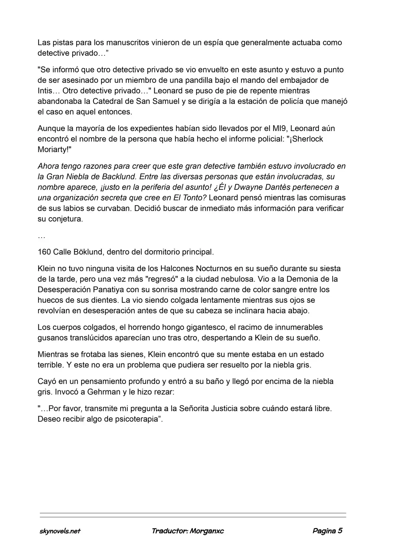 Lord Of The Mysteries (Novela) - Capítulo 847 - Página 5 - LectorTMOo