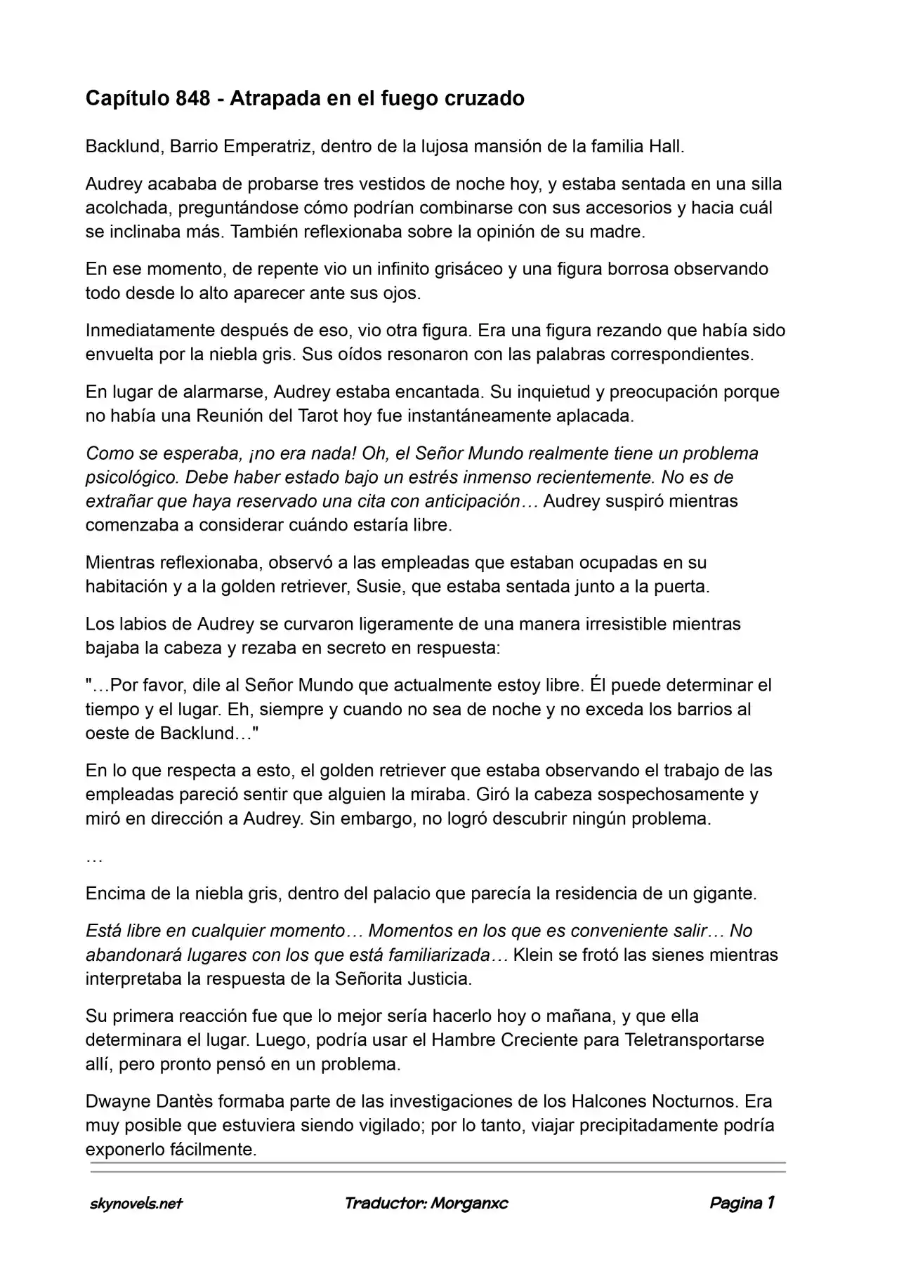Lord Of The Mysteries (Novela) - Capítulo 848 - Página 1 - LectorTMOo