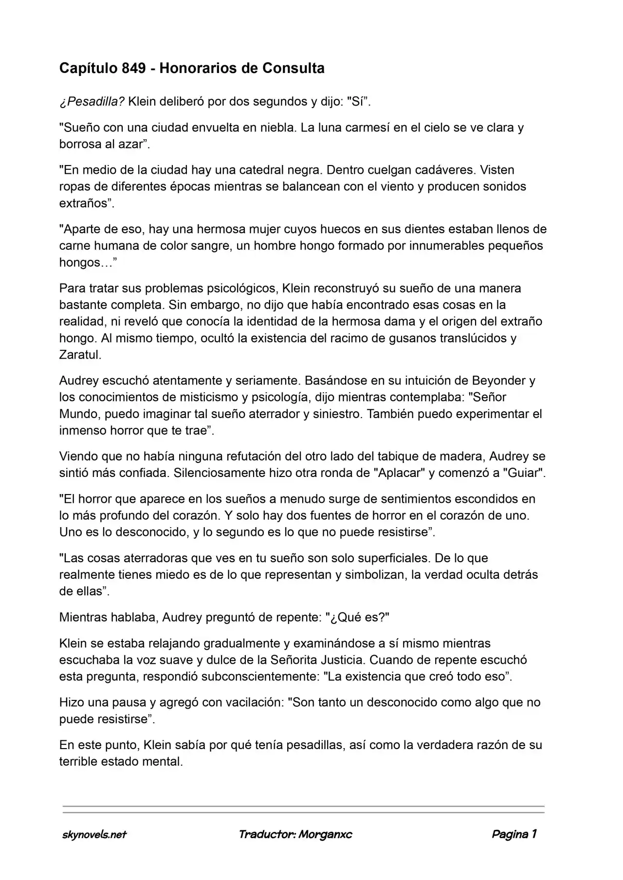 Lord Of The Mysteries (Novela) - Capítulo 849 - Página 1 - LectorTMOo