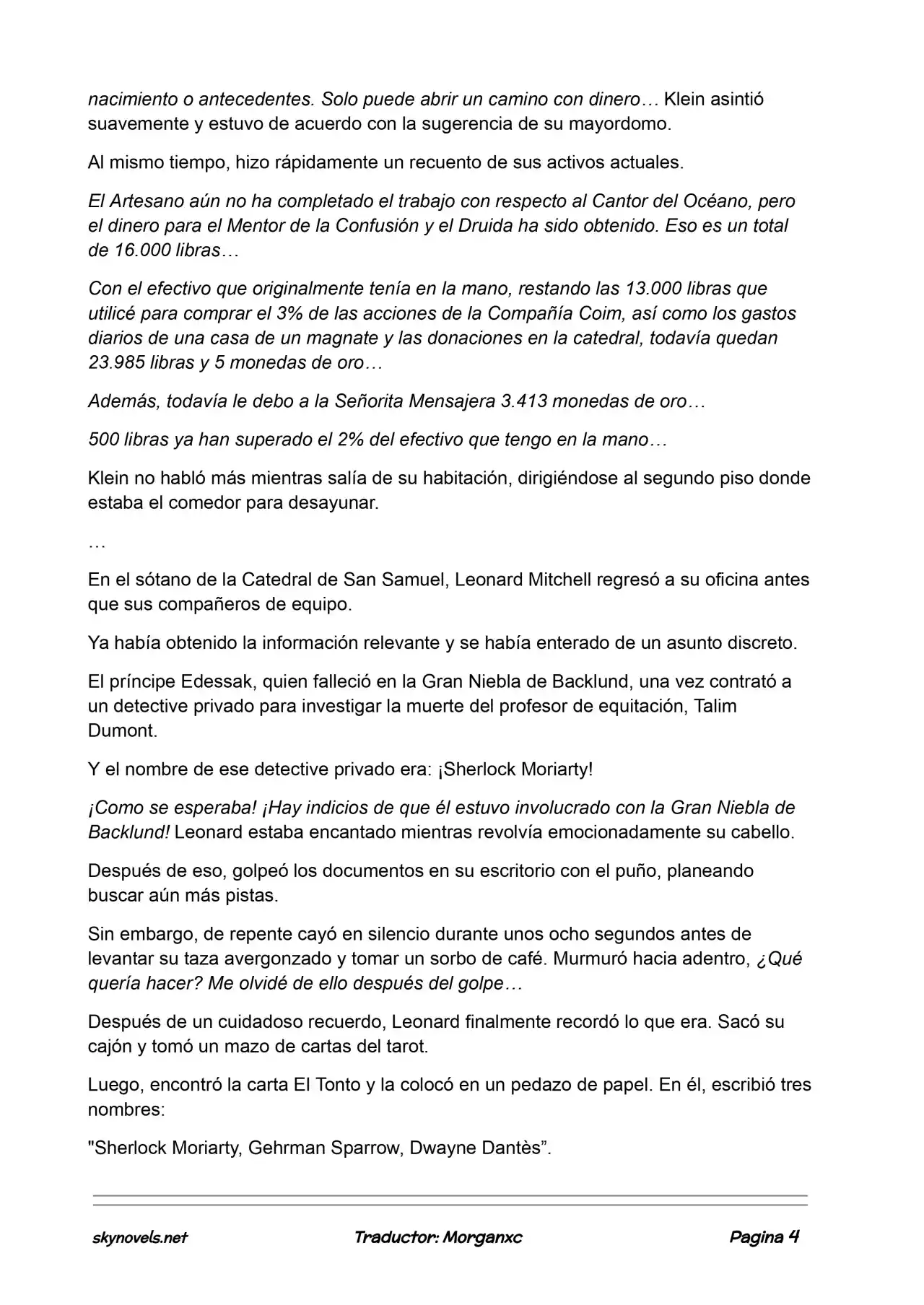 Lord Of The Mysteries (Novela) - Capítulo 850 - Página 4 - LectorTMOo