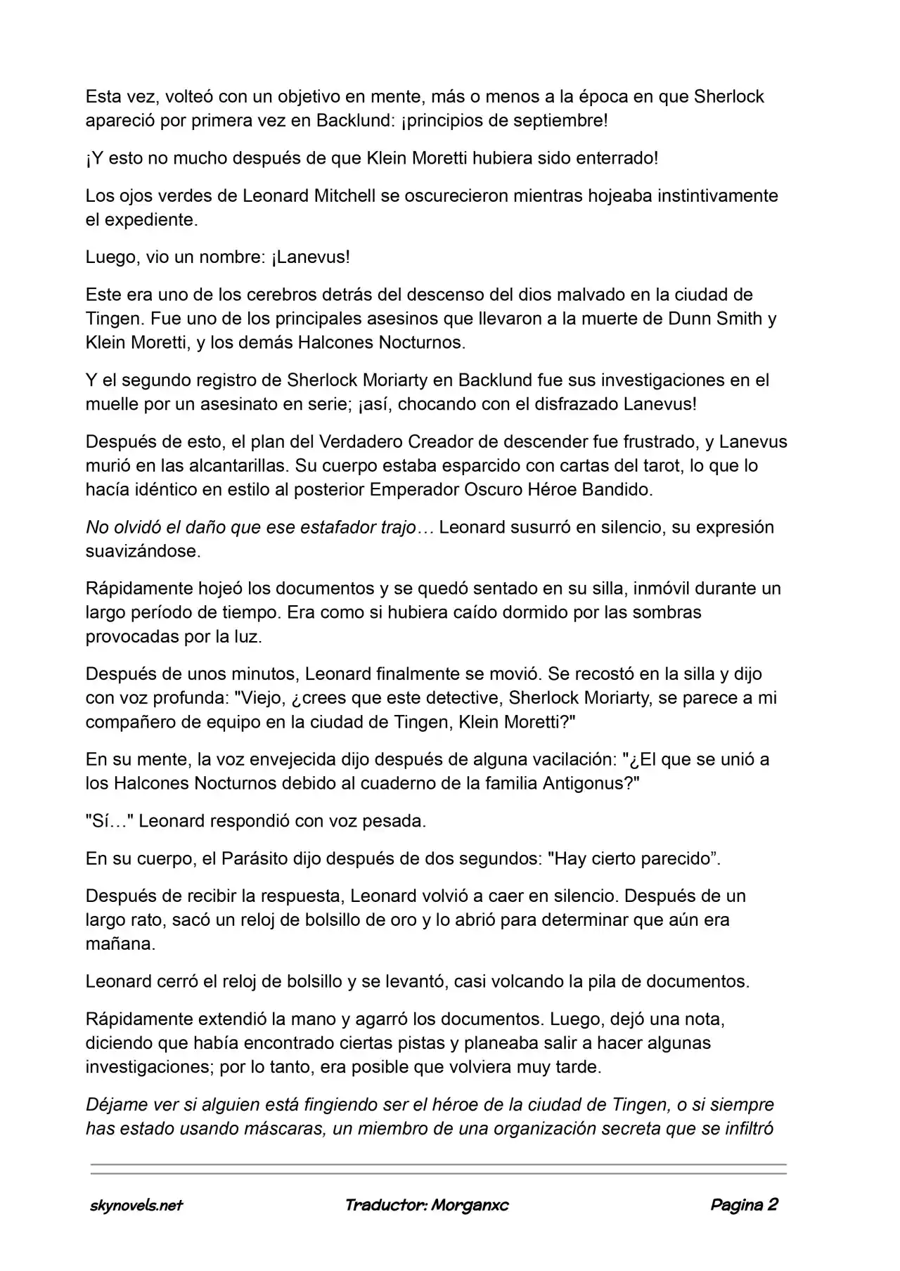 Lord Of The Mysteries (Novela) - Capítulo 851 - Página 2 - LectorTMOo