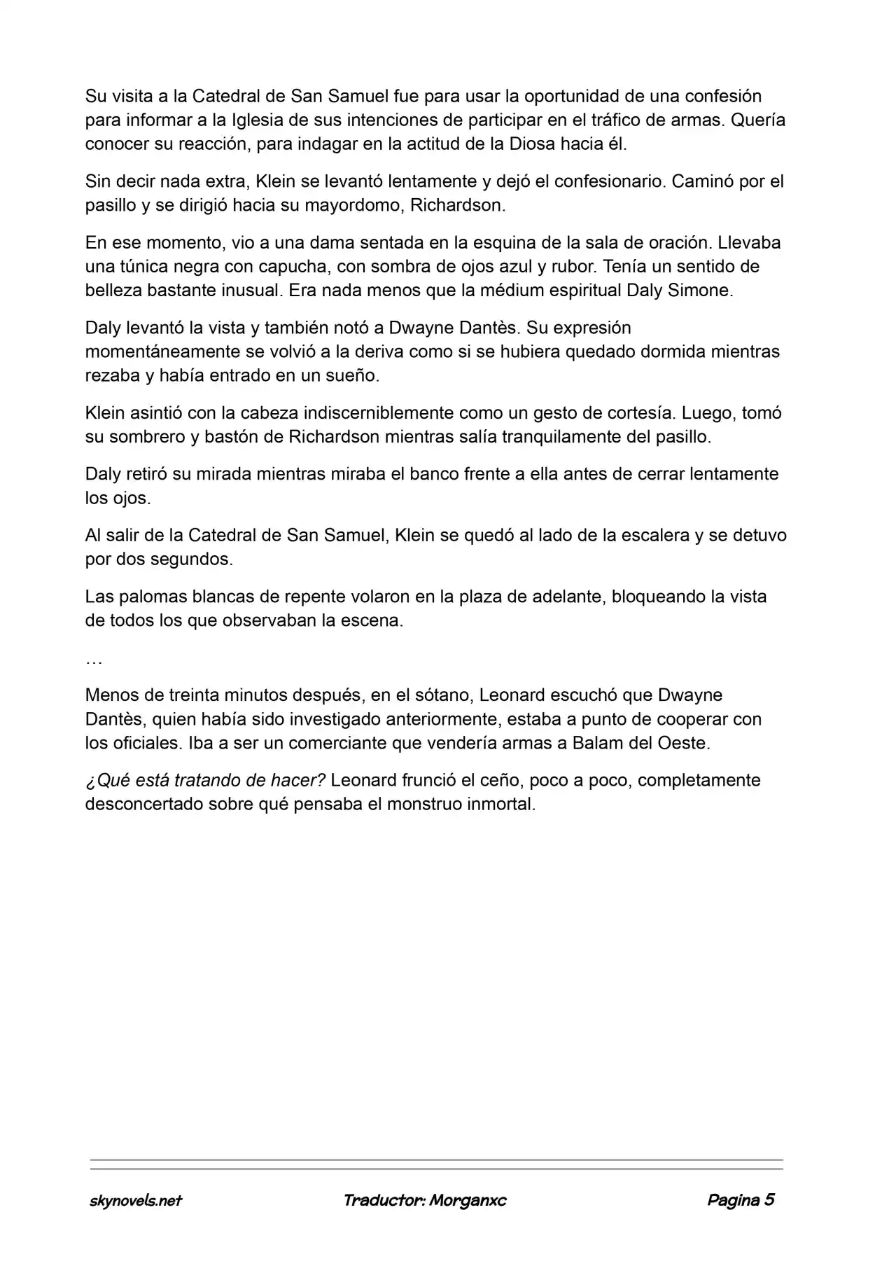 Lord Of The Mysteries (Novela) - Capítulo 854 - Página 5 - LectorTMOo