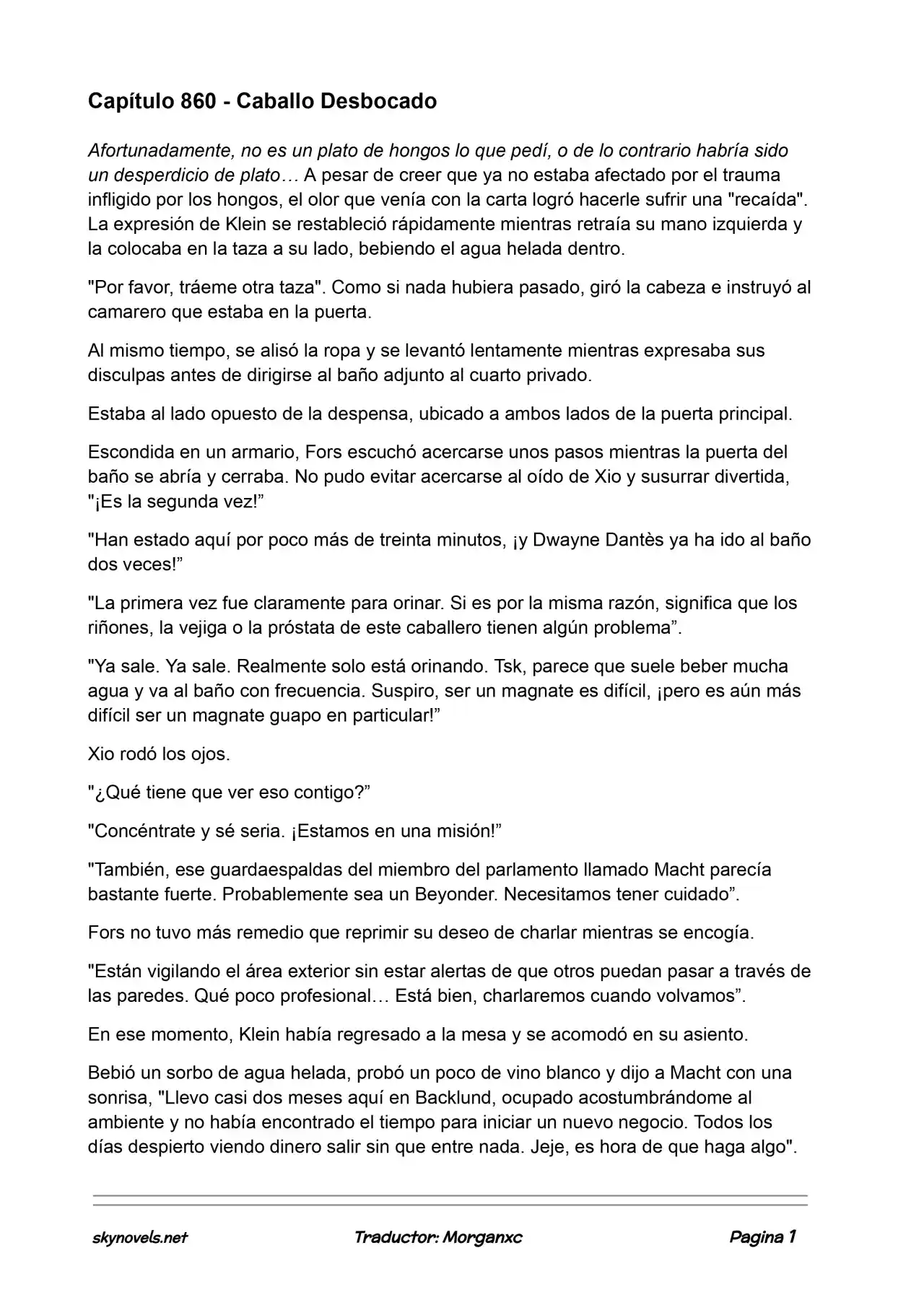 Lord Of The Mysteries (Novela) - Capítulo 860 - Página 1 - LectorTMOo