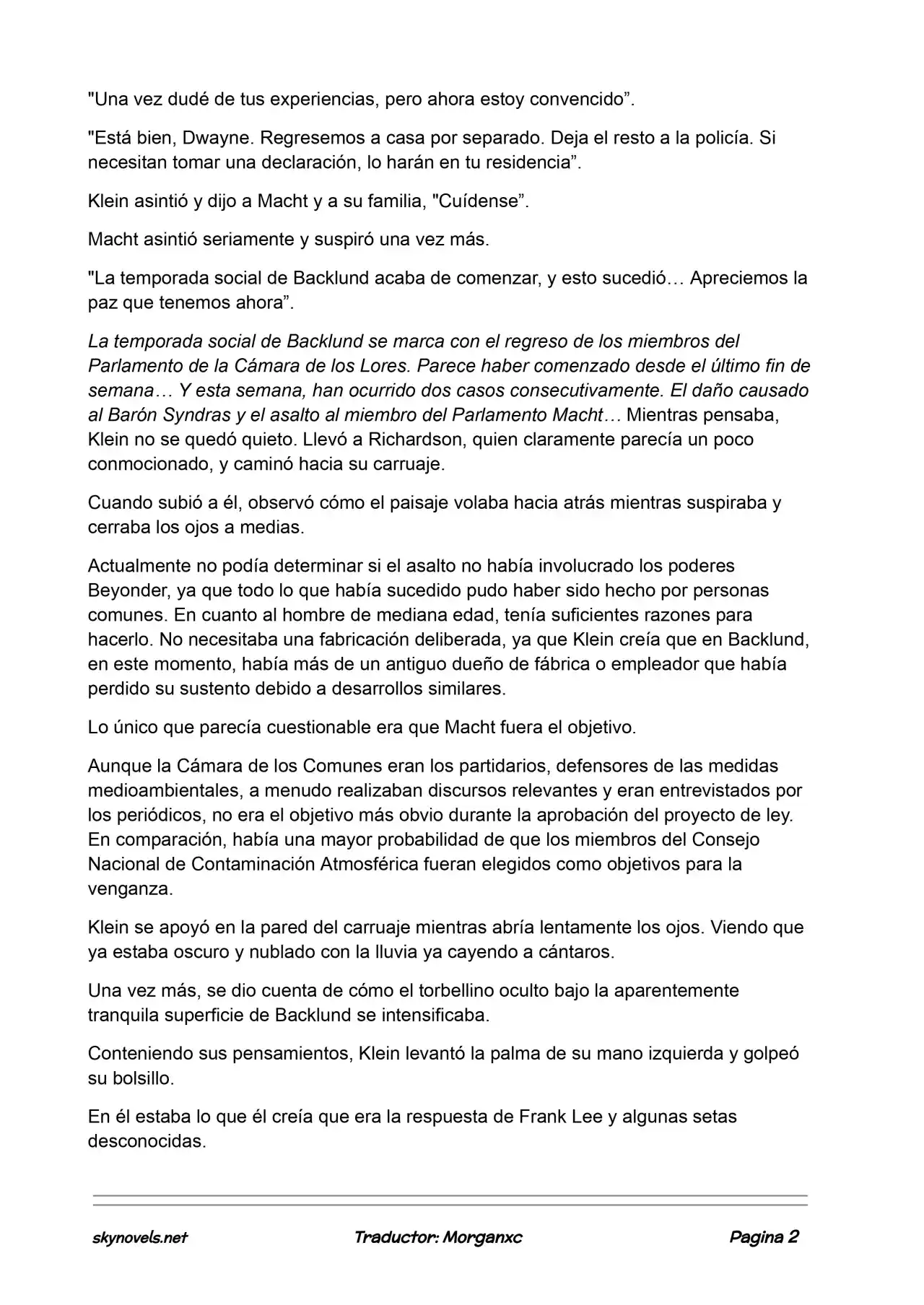 Lord Of The Mysteries (Novela) - Capítulo 861 - Página 2 - LectorTMOo