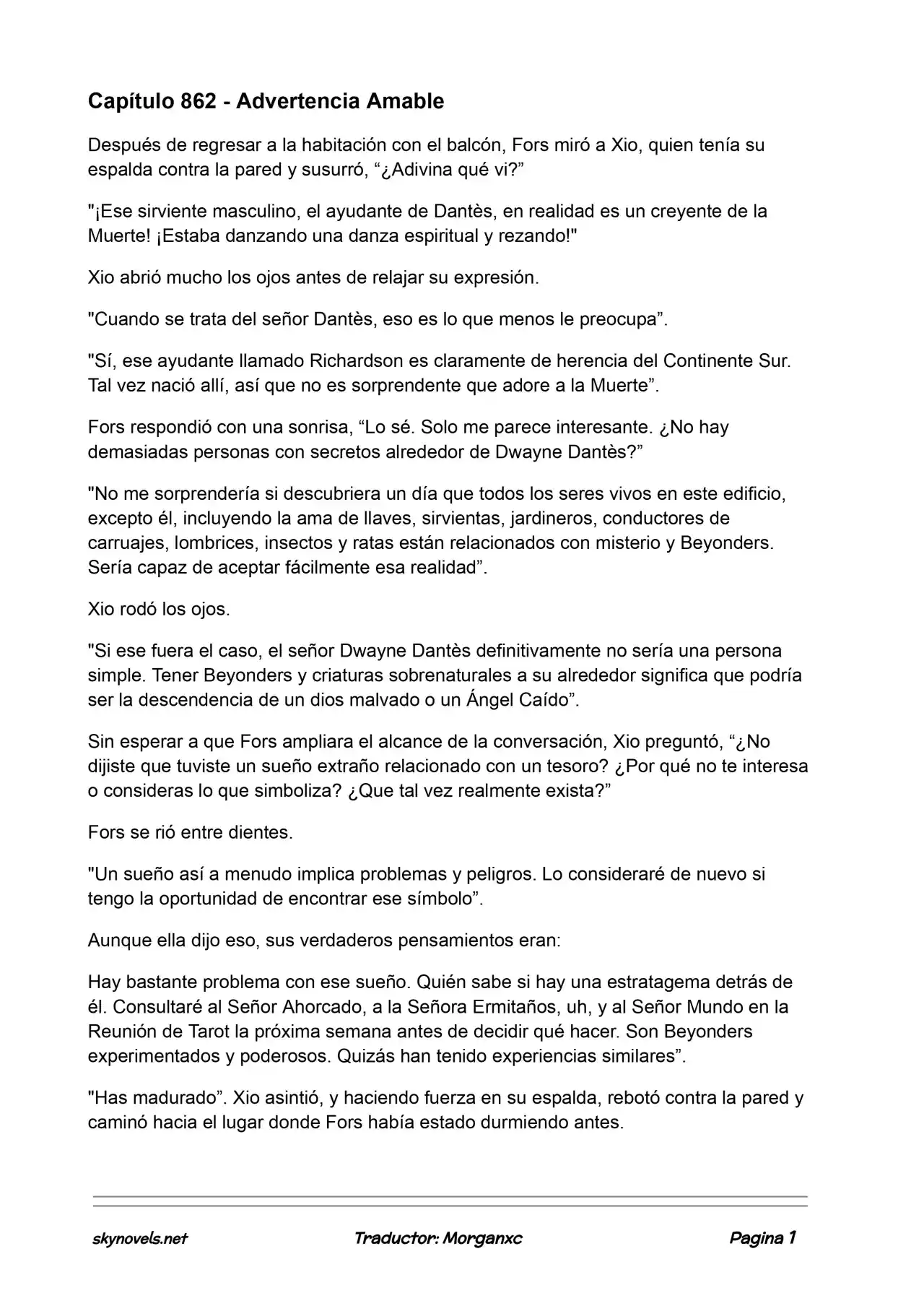 Lord Of The Mysteries (Novela) - Capítulo 862 - Página 1 - LectorTMOo