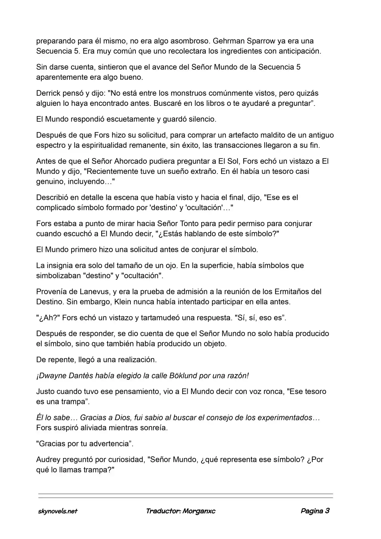 Lord Of The Mysteries (Novela) - Capítulo 869 - Página 3 - LectorTMOo