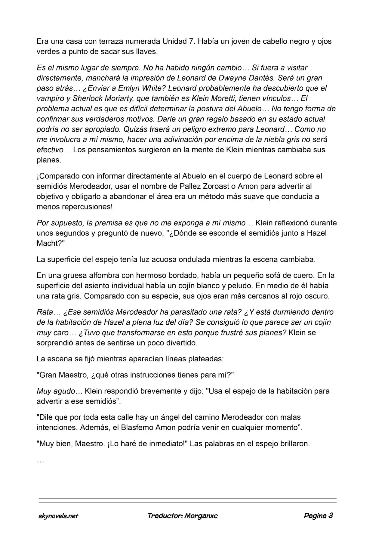 Lord Of The Mysteries (Novela) - Capítulo 870 - Página 3 - LectorTMOo