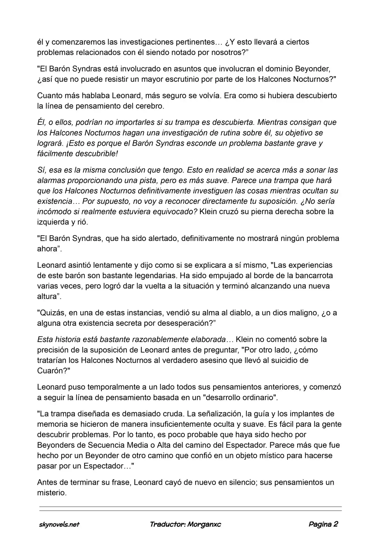 Lord Of The Mysteries (Novela) - Capítulo 874 - Página 2 - LectorTMOo