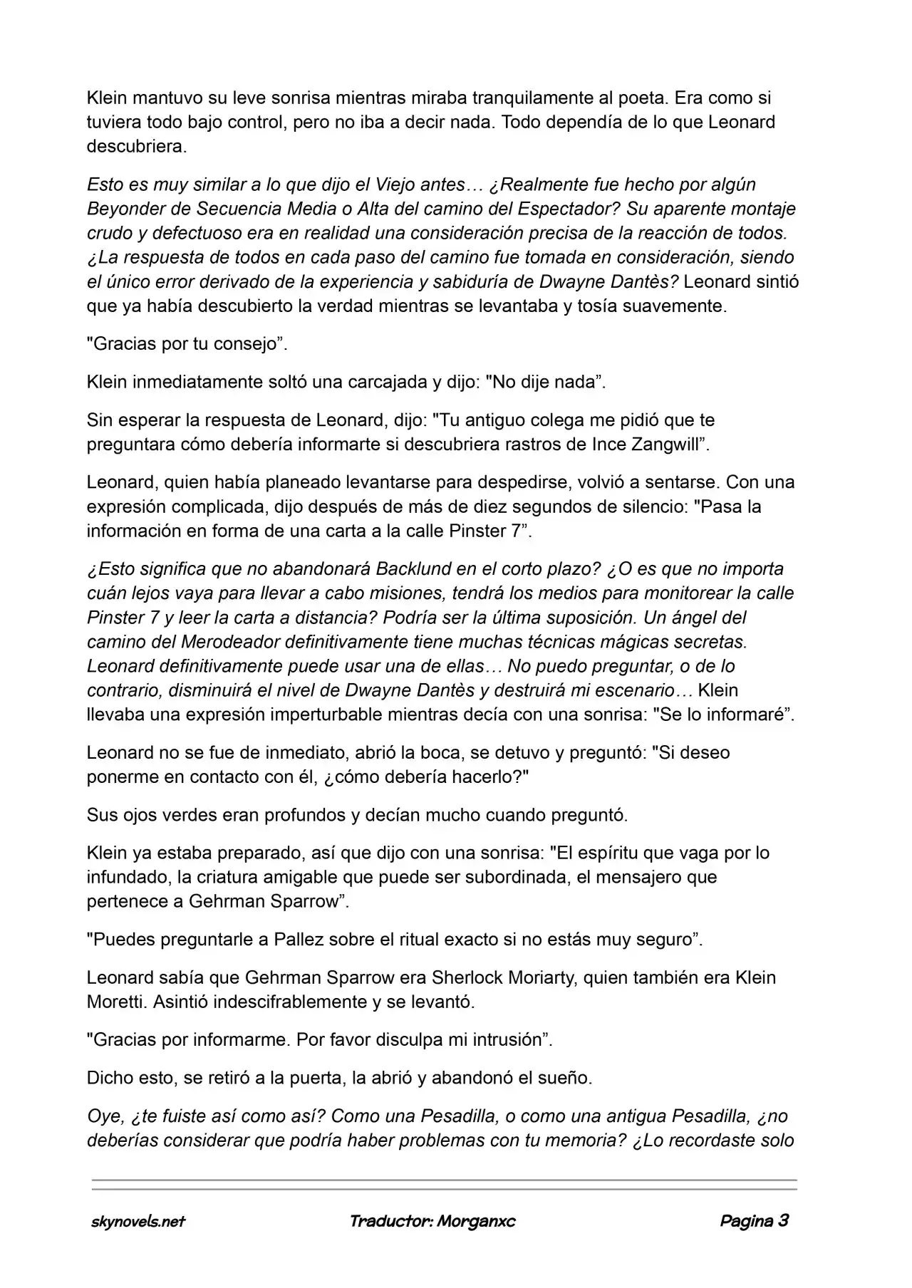 Lord Of The Mysteries (Novela) - Capítulo 874 - Página 3 - LectorTMOo