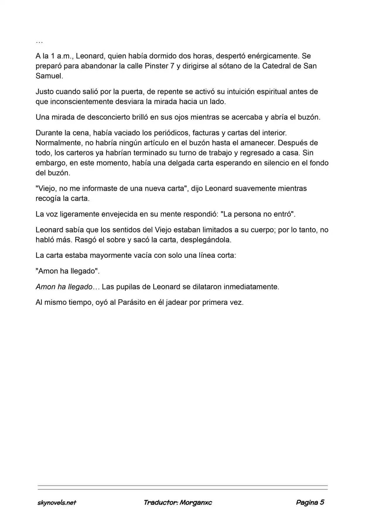 Lord Of The Mysteries (Novela) - Capítulo 876 - Página 5 - LectorTMOo