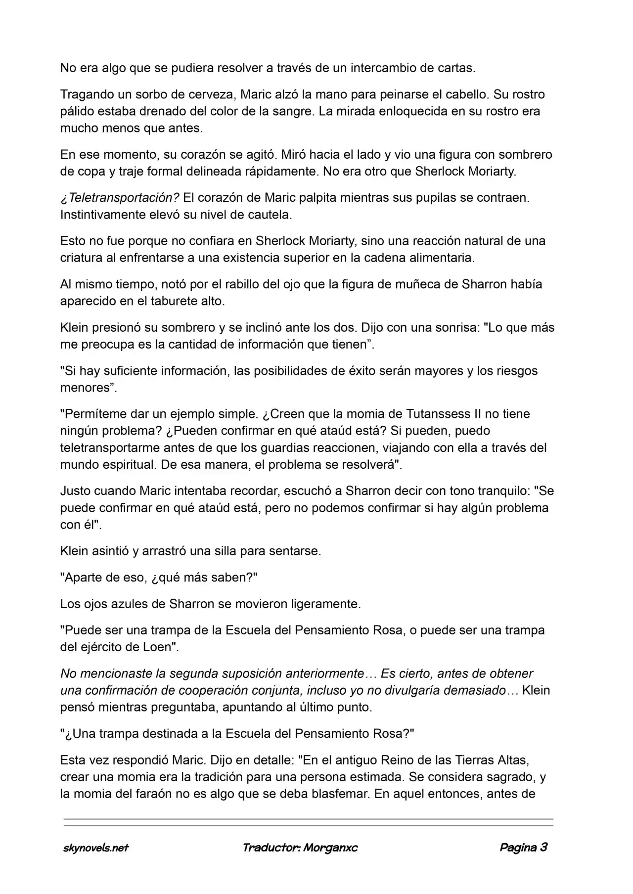 Lord Of The Mysteries (Novela) - Capítulo 877 - Página 3 - LectorTMOo