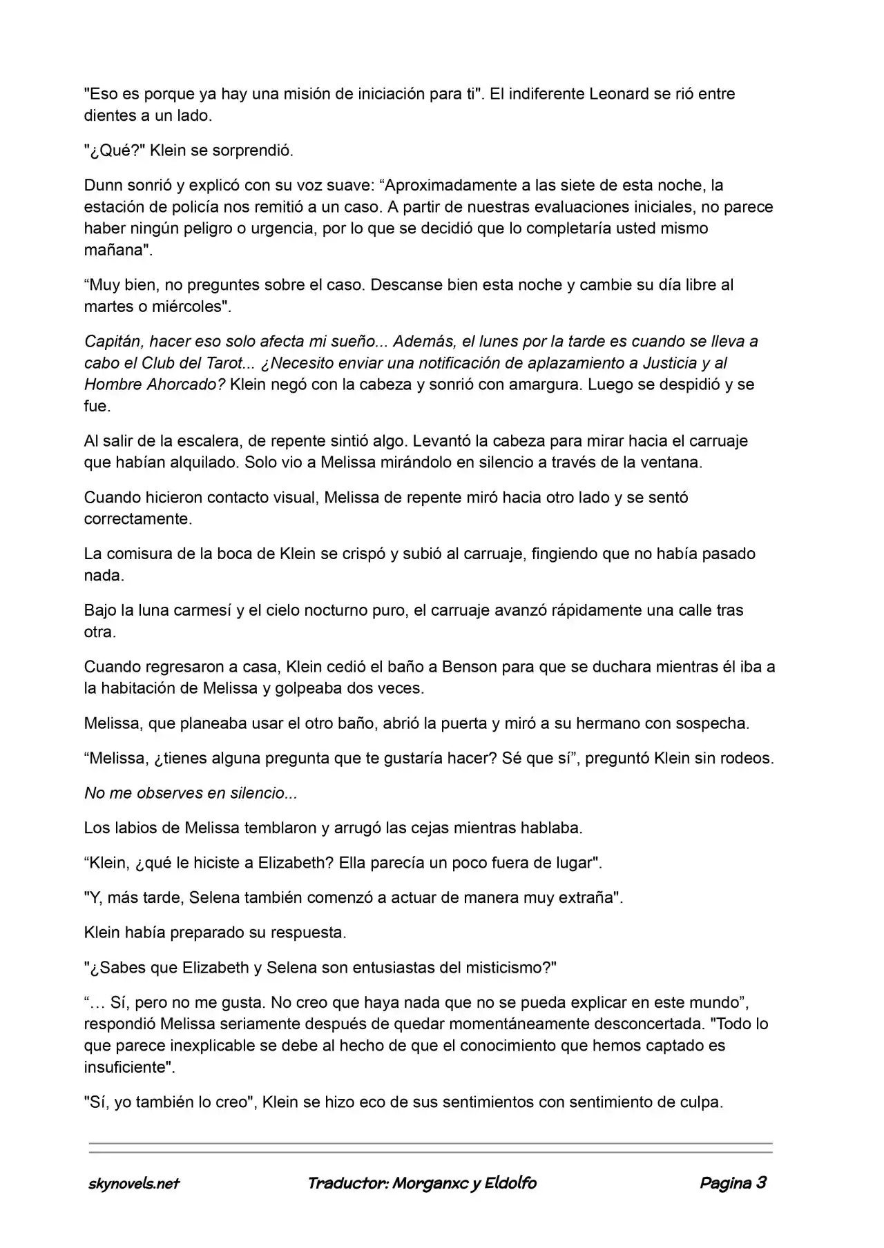 Lord Of The Mysteries (Novela) - Capítulo 88 - Página 3 - LectorTMOo