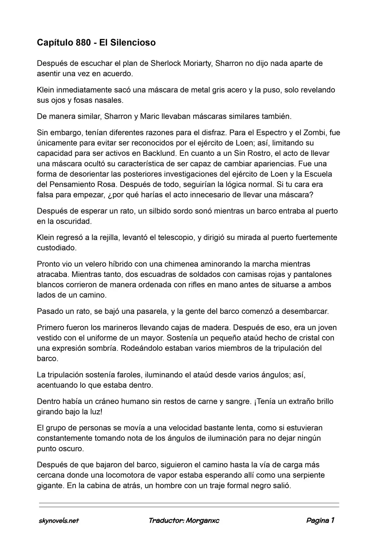 Lord Of The Mysteries (Novela) - Capítulo 880 - Página 1 - LectorTMOo