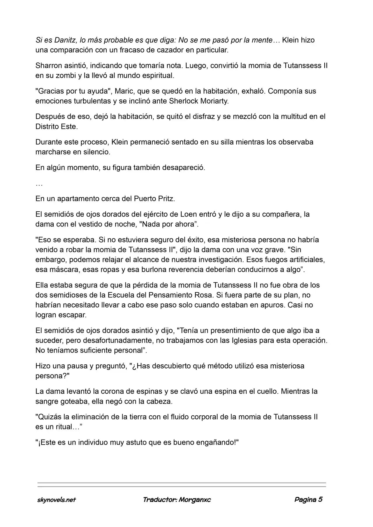 Lord Of The Mysteries (Novela) - Capítulo 883 - Página 5 - LectorTMOo