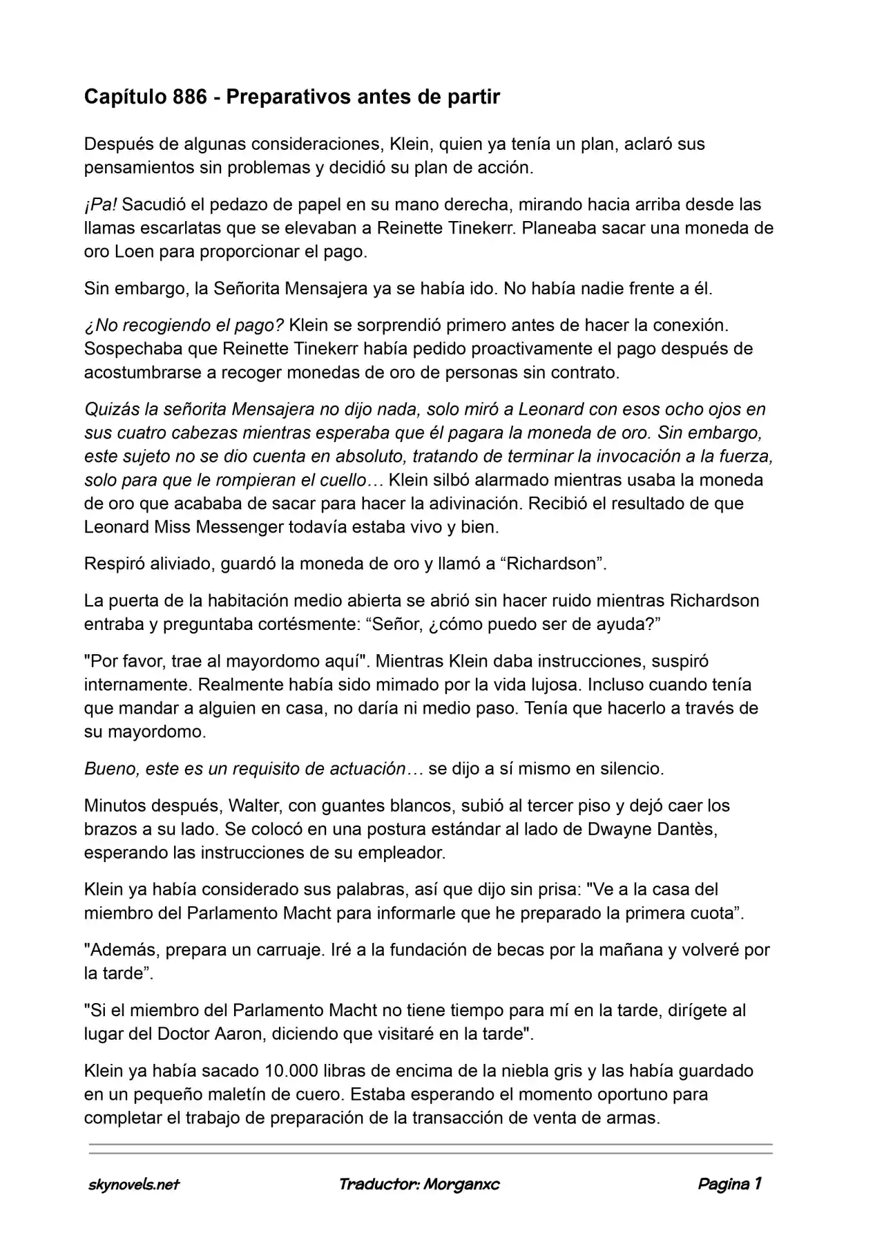 Lord Of The Mysteries (Novela) - Capítulo 886 - Página 1 - LectorTMOo