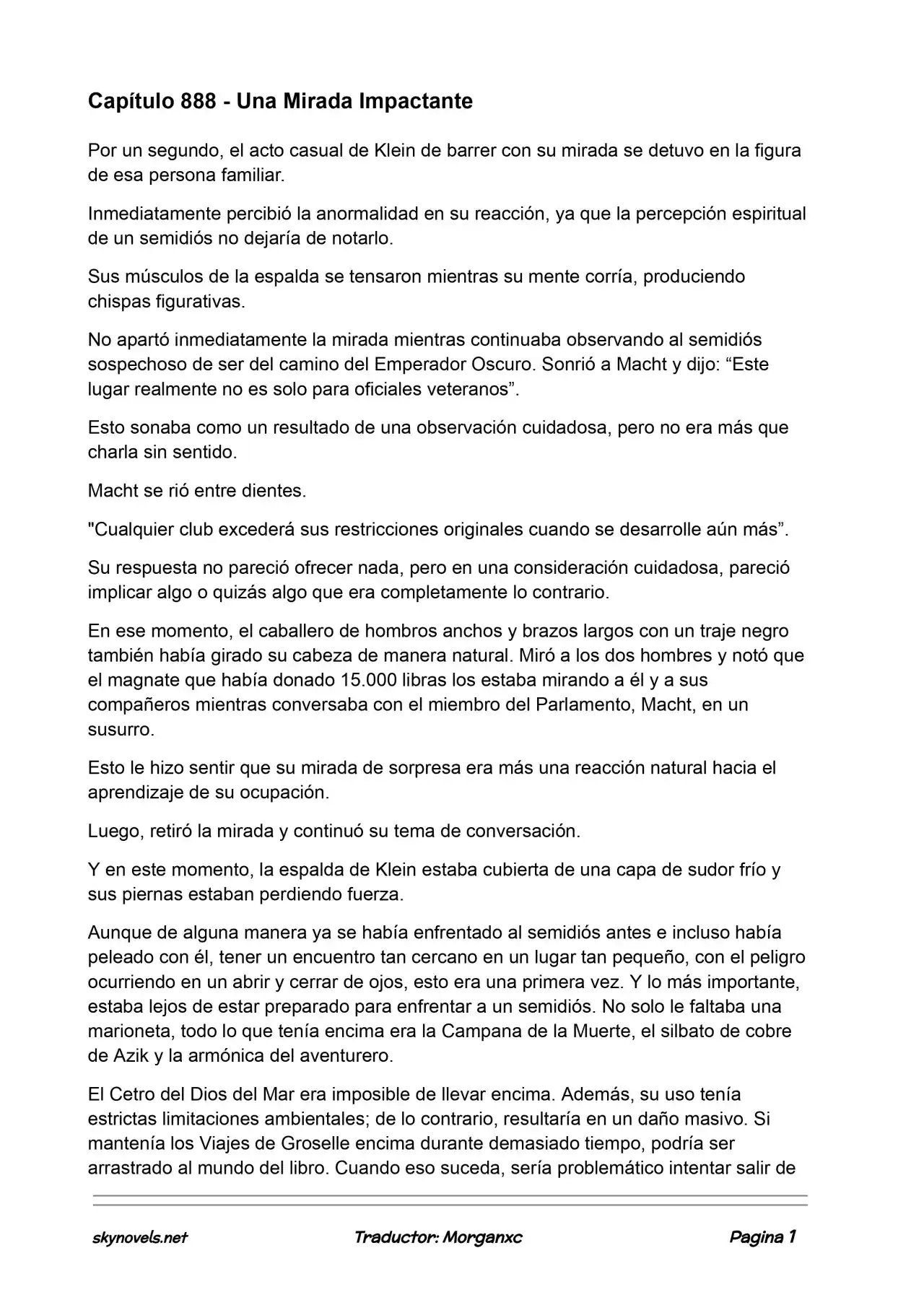 Lord Of The Mysteries (Novela) - Capítulo 888 - Página 1 - LectorTMOo
