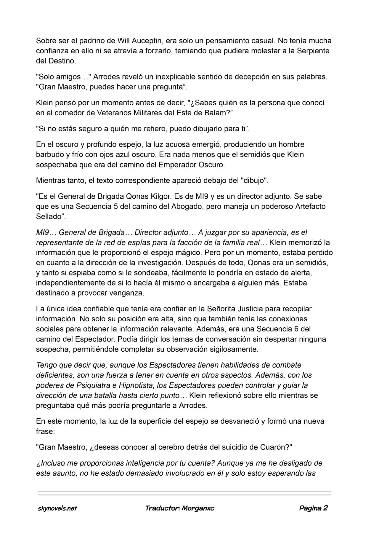 Lord Of The Mysteries (Novela) - Capítulo 889 - Página 2 - LectorTMOo
