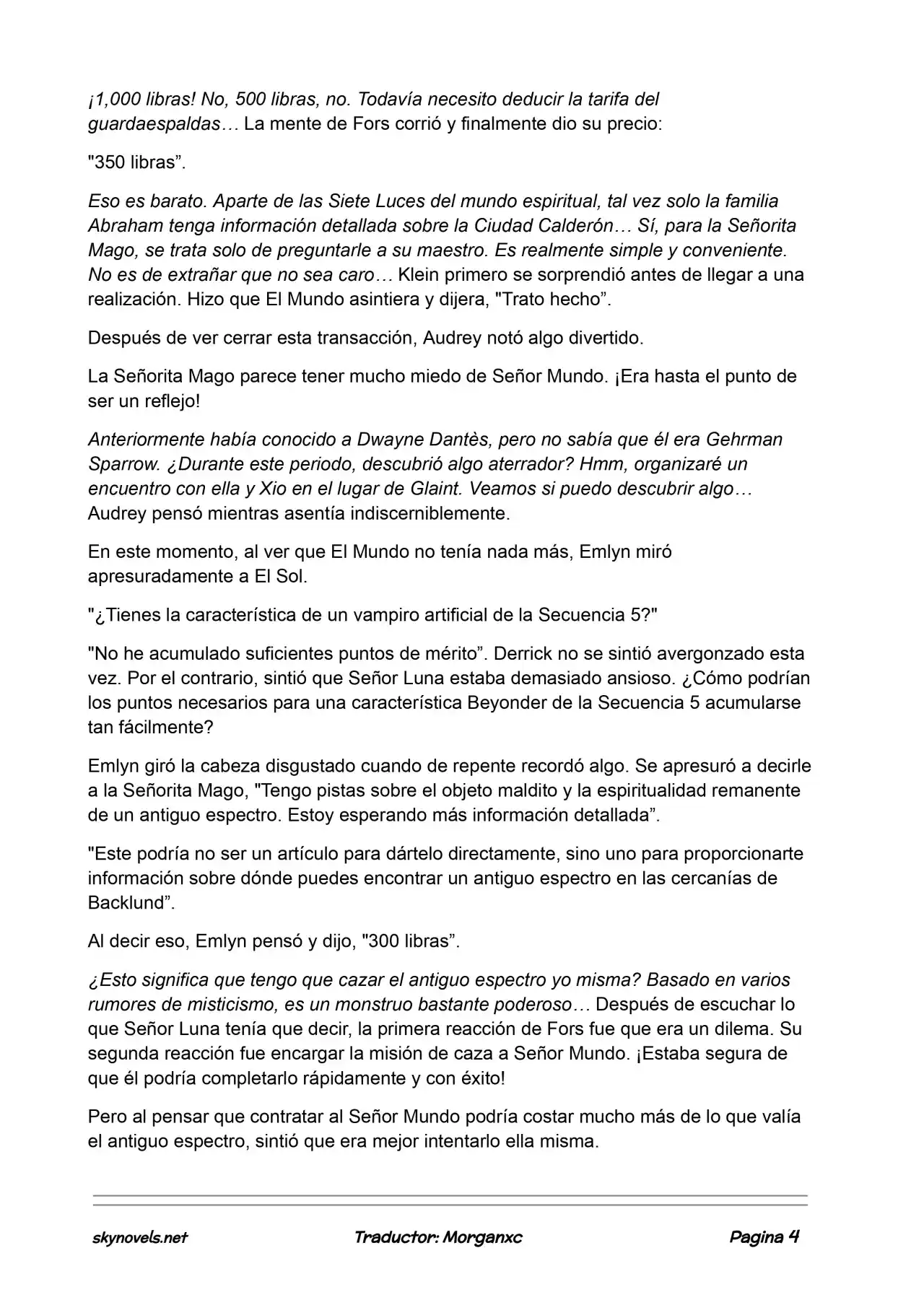 Lord Of The Mysteries (Novela) - Capítulo 892 - Página 4 - LectorTMOo