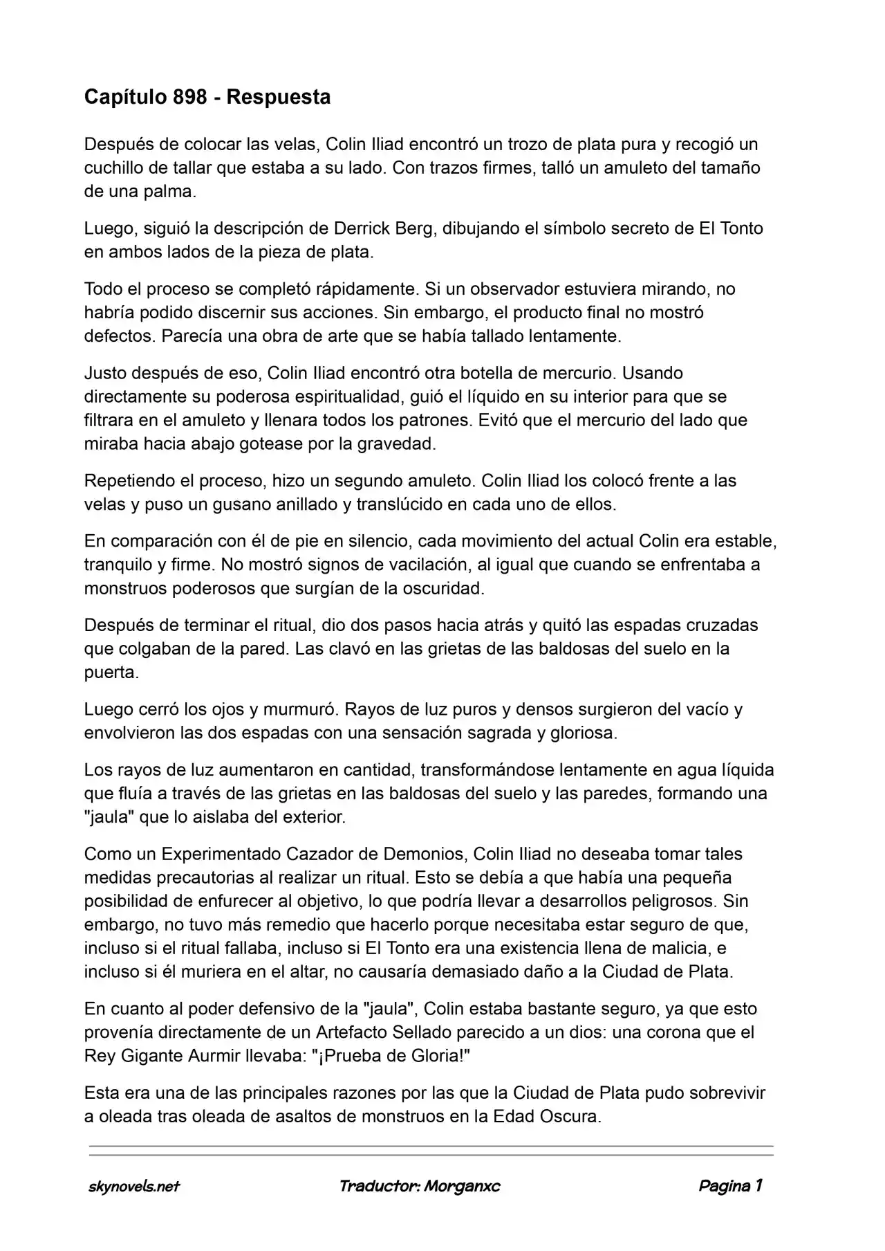 Lord Of The Mysteries (Novela) - Capítulo 898 - Página 1 - LectorTMOo