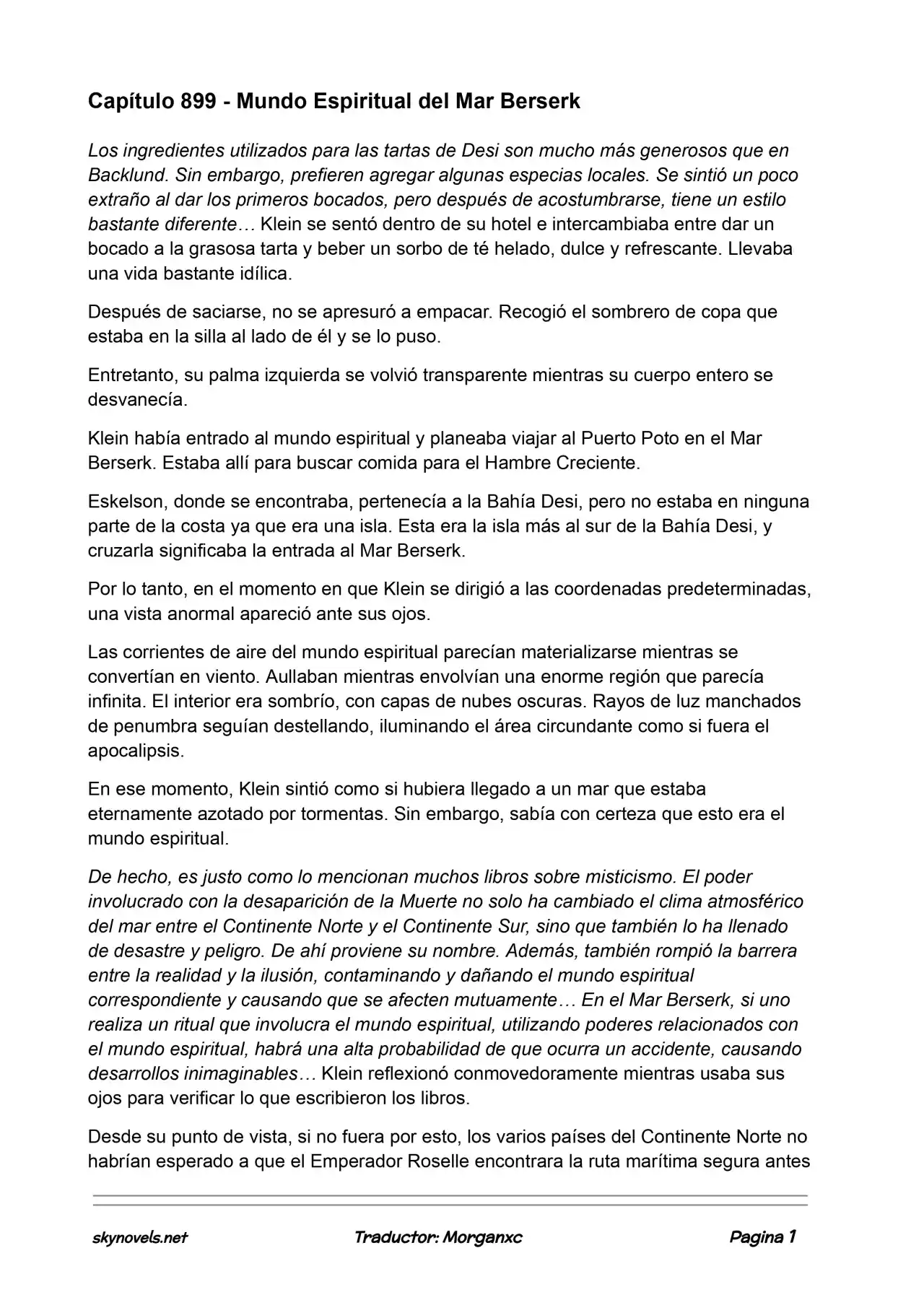Lord Of The Mysteries (Novela) - Capítulo 899 - Página 1 - LectorTMOo