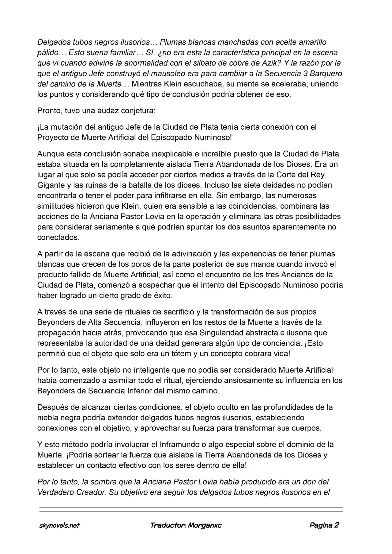 Lord Of The Mysteries (Novela) - Capítulo 904 - Página 2 - LectorTMOo