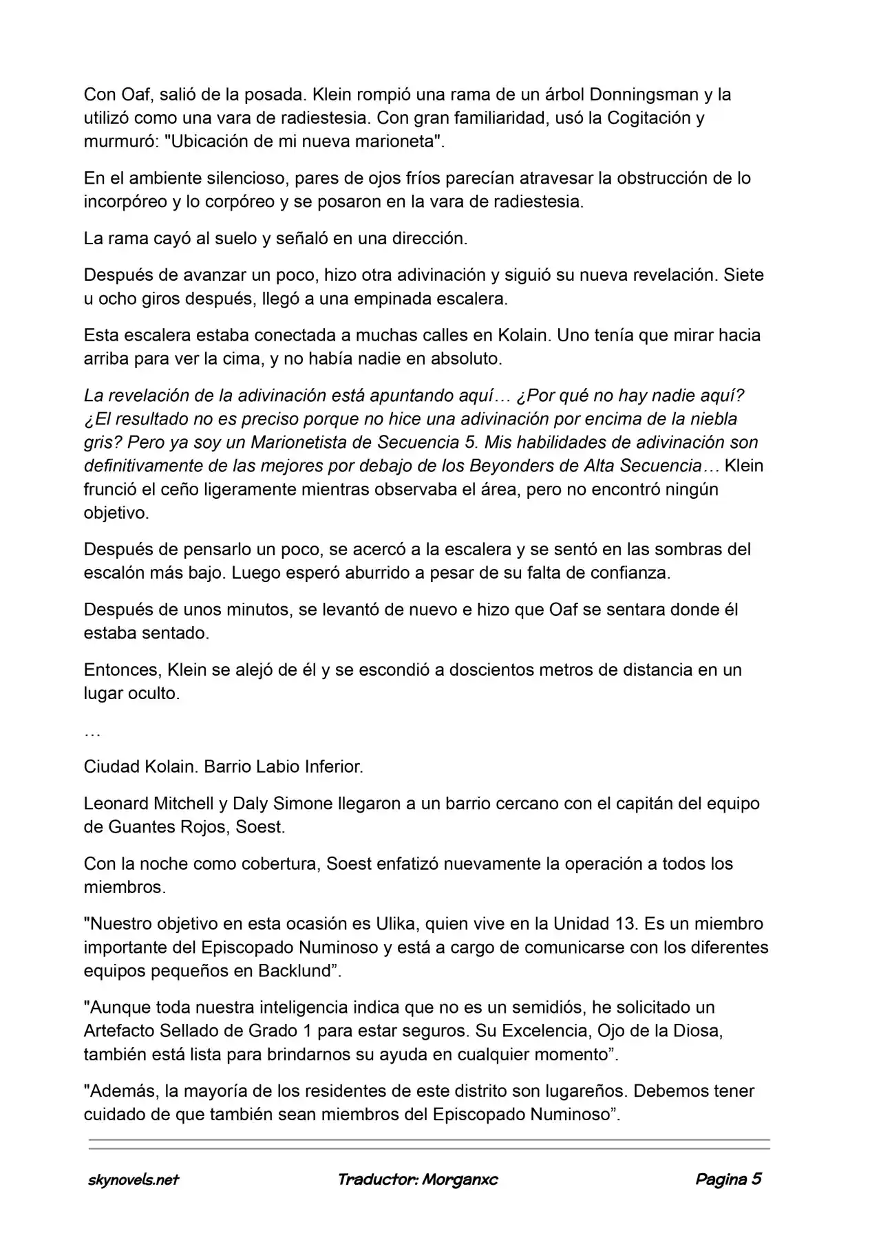 Lord Of The Mysteries (Novela) - Capítulo 907 - Página 5 - LectorTMOo