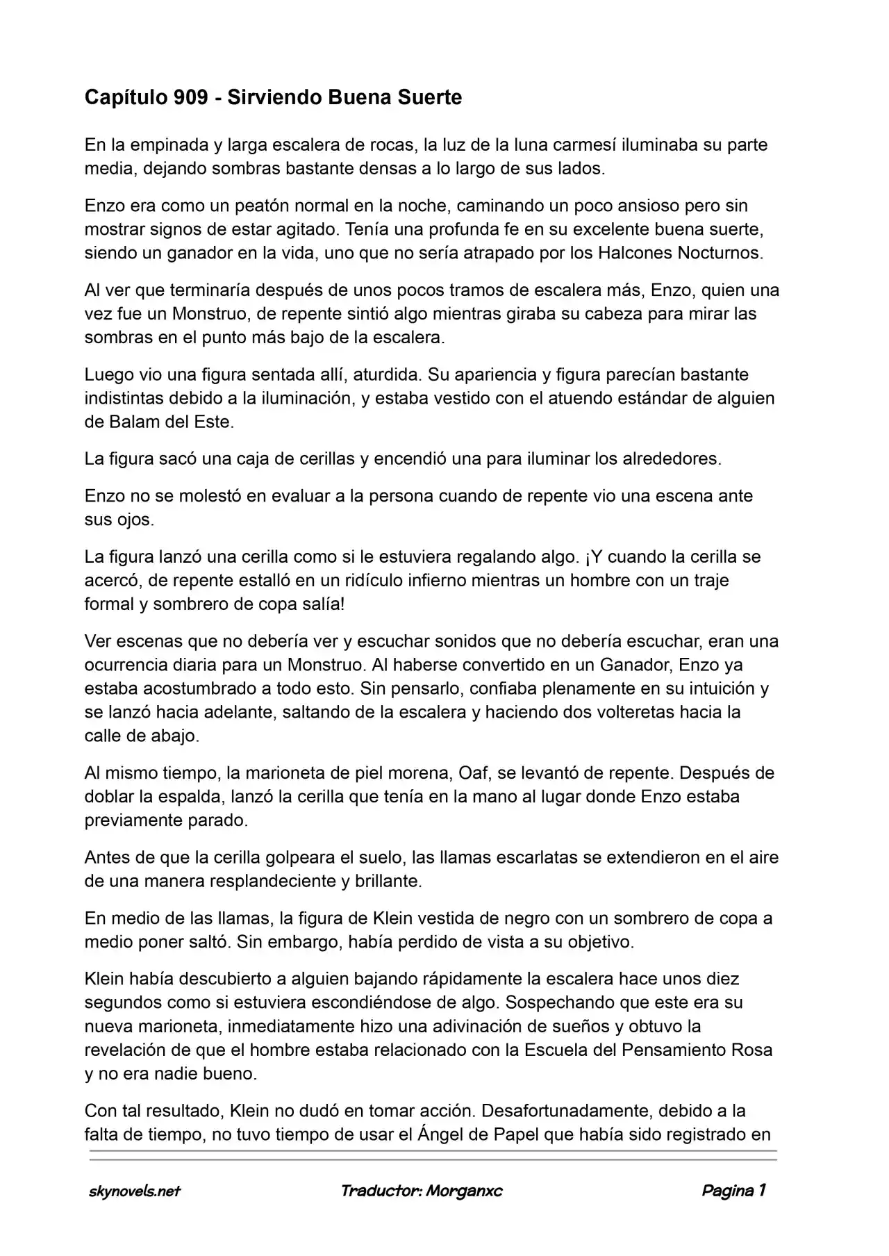 Lord Of The Mysteries (Novela) - Capítulo 909 - Página 1 - LectorTMOo