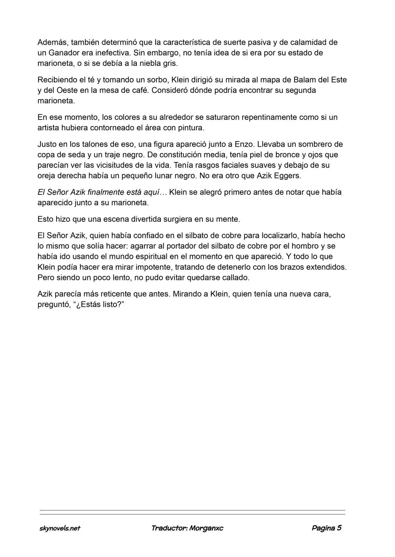Lord Of The Mysteries (Novela) - Capítulo 912 - Página 5 - LectorTMOo