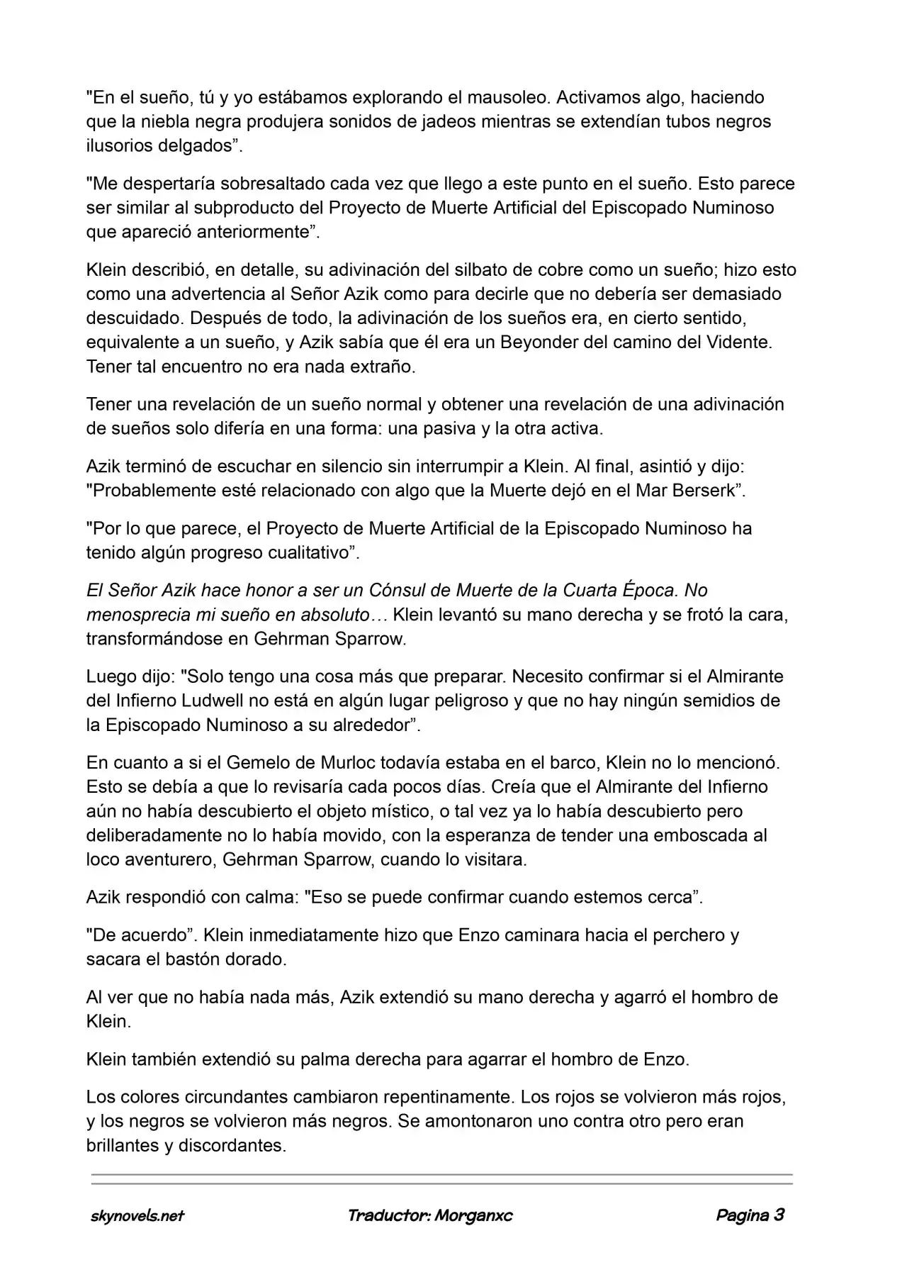 Lord Of The Mysteries (Novela) - Capítulo 913 - Página 3 - LectorTMOo