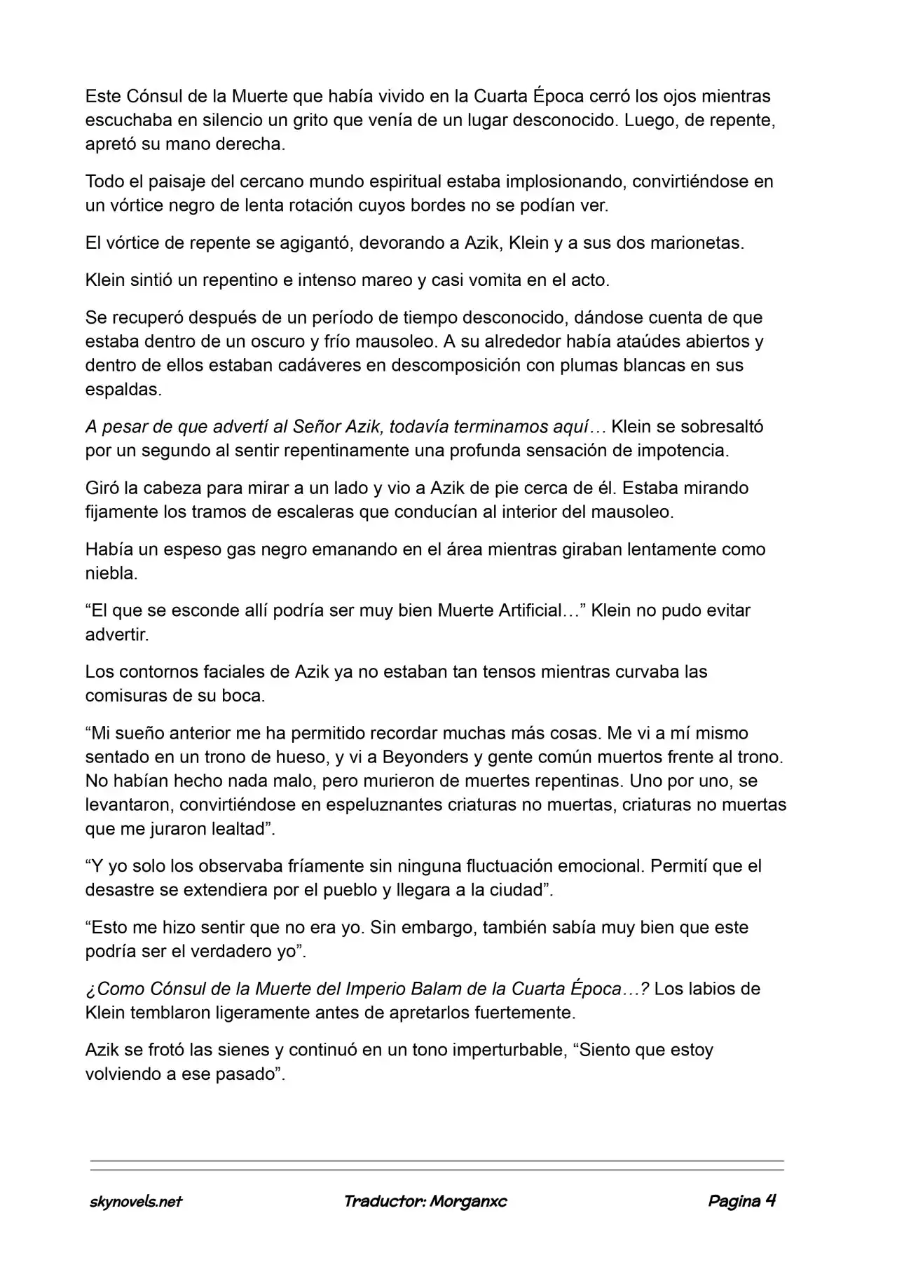 Lord Of The Mysteries (Novela) - Capítulo 914 - Página 4 - LectorTMOo