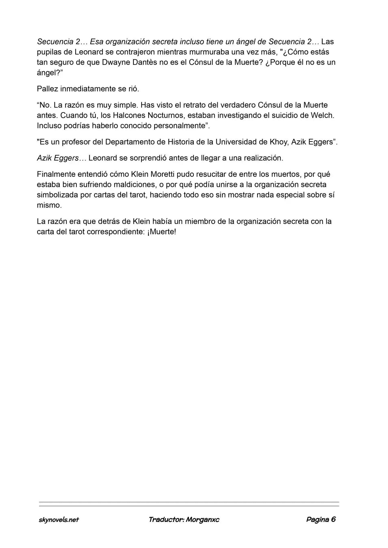 Lord Of The Mysteries (Novela) - Capítulo 919 - Página 6 - LectorTMOo