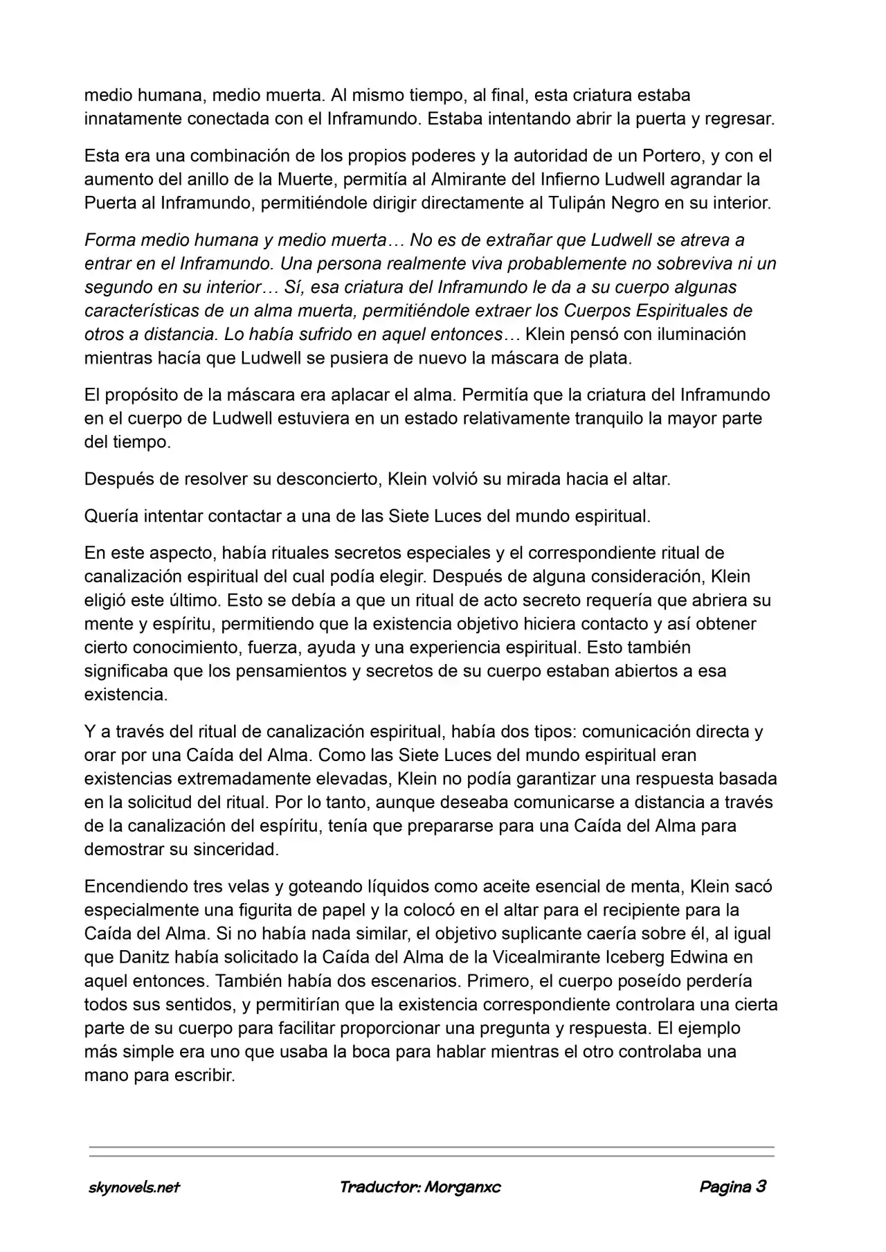 Lord Of The Mysteries (Novela) - Capítulo 921 - Página 3 - LectorTMOo