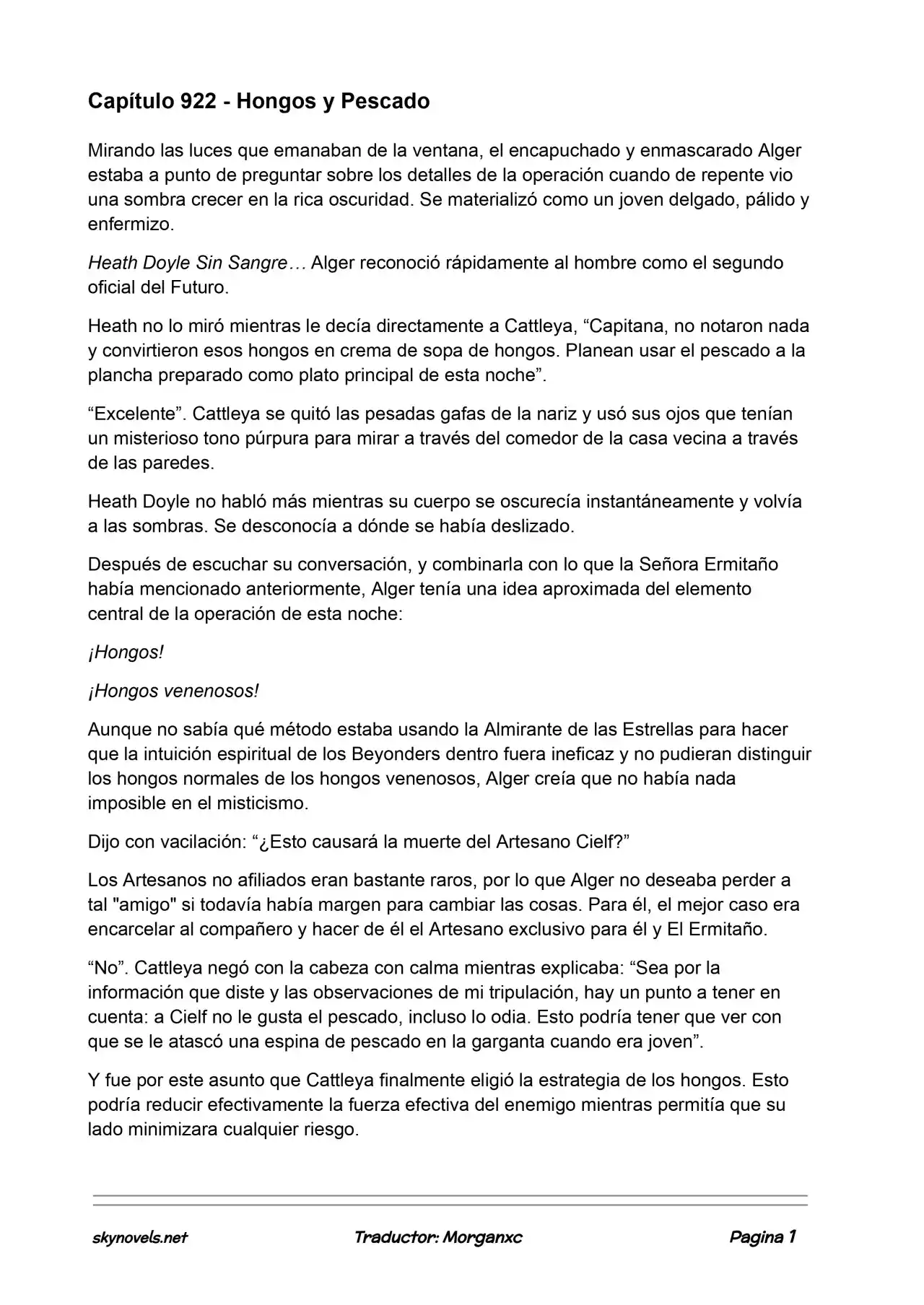 Lord Of The Mysteries (Novela) - Capítulo 922 - Página 1 - LectorTMOo
