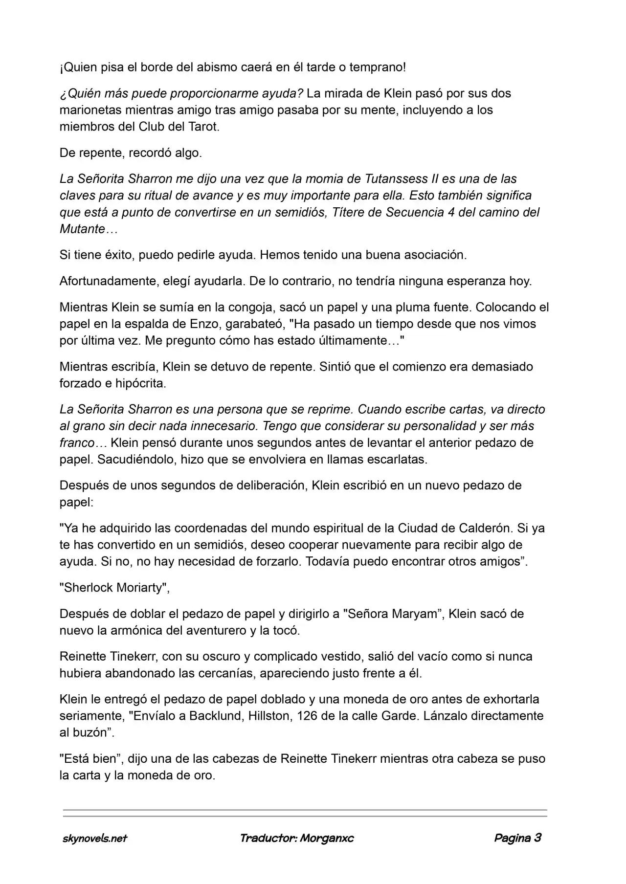 Lord Of The Mysteries (Novela) - Capítulo 924 - Página 3 - LectorTMOo