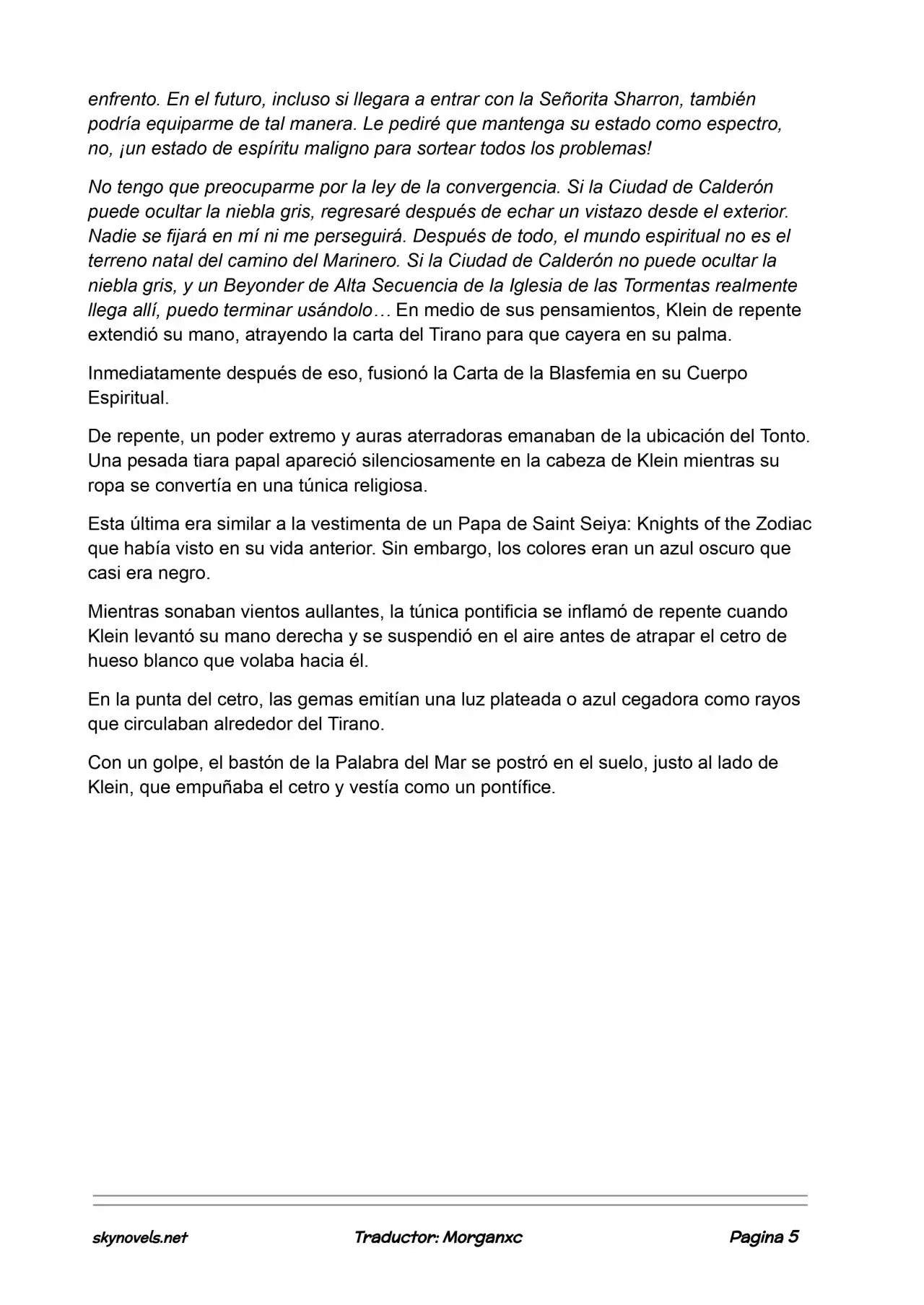 Lord Of The Mysteries (Novela) - Capítulo 925 - Página 5 - LectorTMOo
