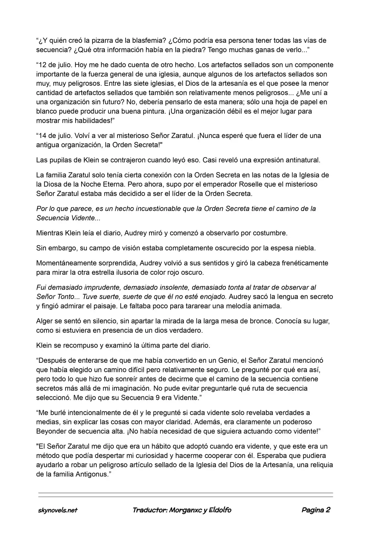 Lord Of The Mysteries (Novela) - Capítulo 93 - Página 2 - LectorTMOo