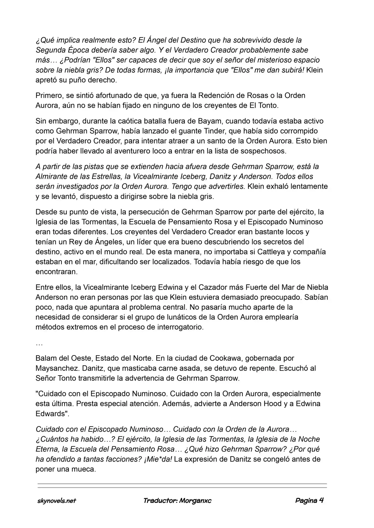 Lord Of The Mysteries (Novela) - Capítulo 930 - Página 4 - LectorTMOo