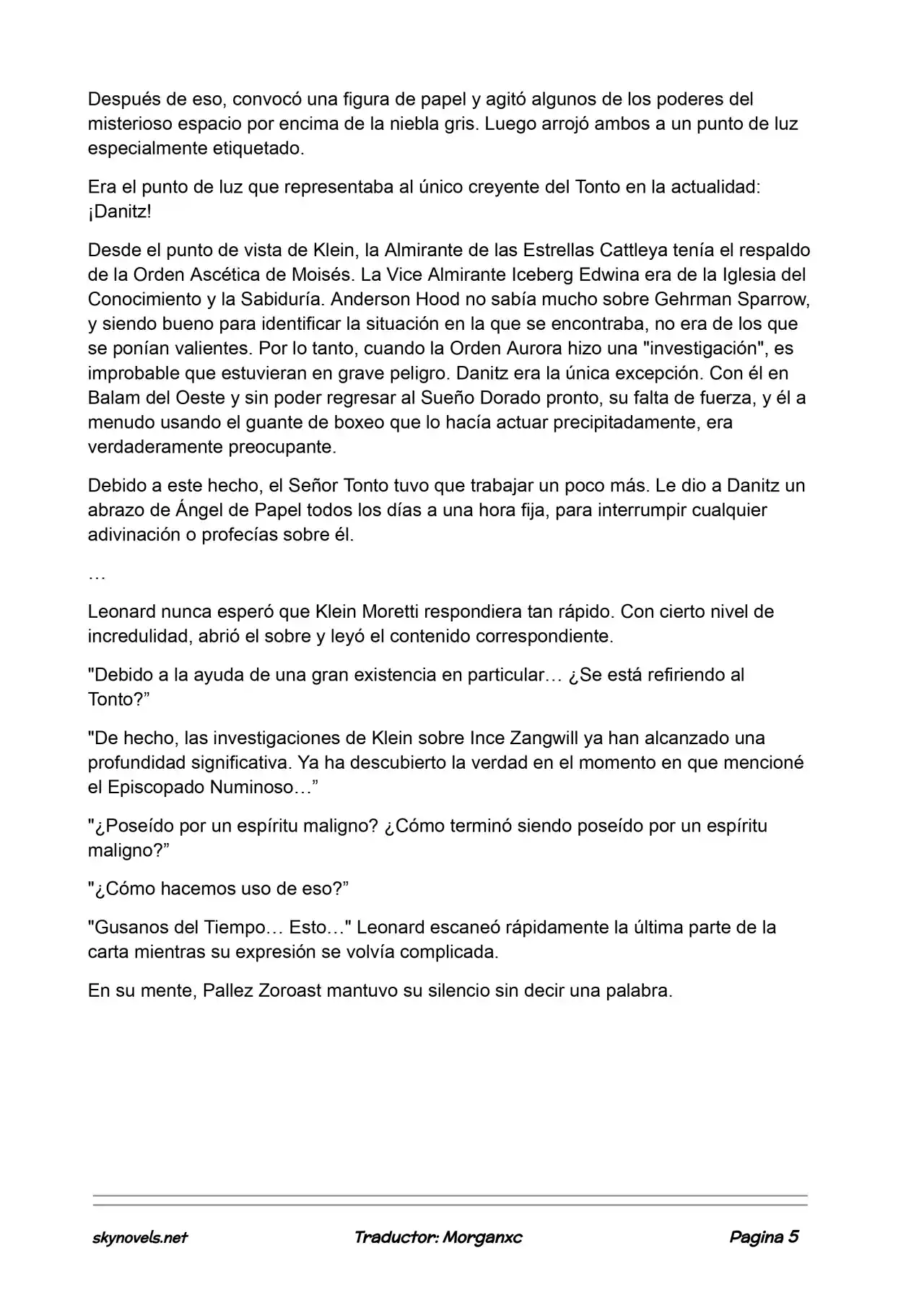 Lord Of The Mysteries (Novela) - Capítulo 932 - Página 5 - LectorTMOo
