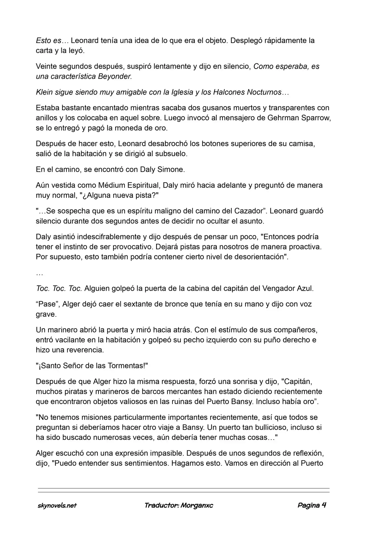 Lord Of The Mysteries (Novela) - Capítulo 935 - Página 4 - LectorTMOo