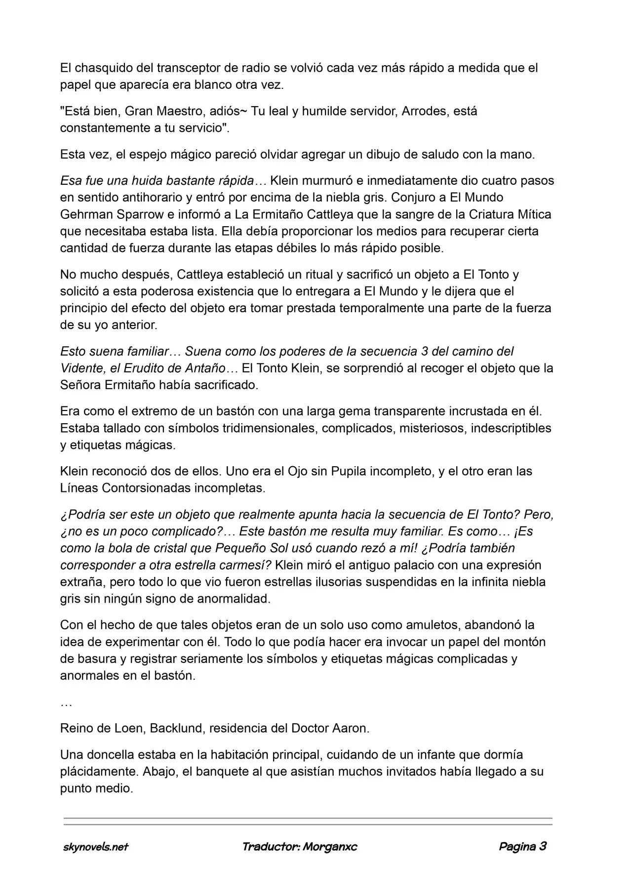 Lord Of The Mysteries (Novela) - Capítulo 936 - Página 3 - LectorTMOo