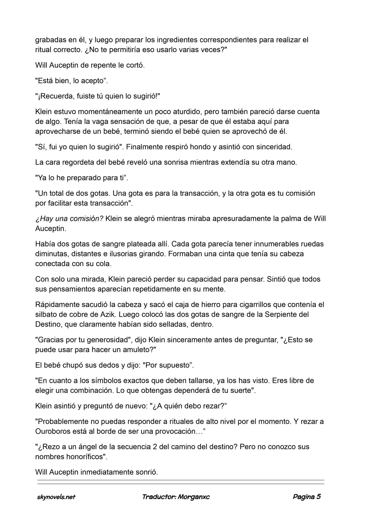 Lord Of The Mysteries (Novela) - Capítulo 936 - Página 5 - LectorTMOo